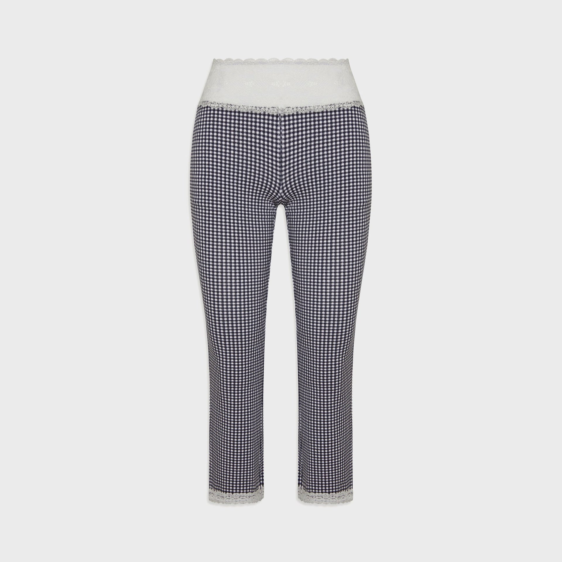 Frankies Bikinis Nikki Gingham Capri Pant - Midnight Wishes