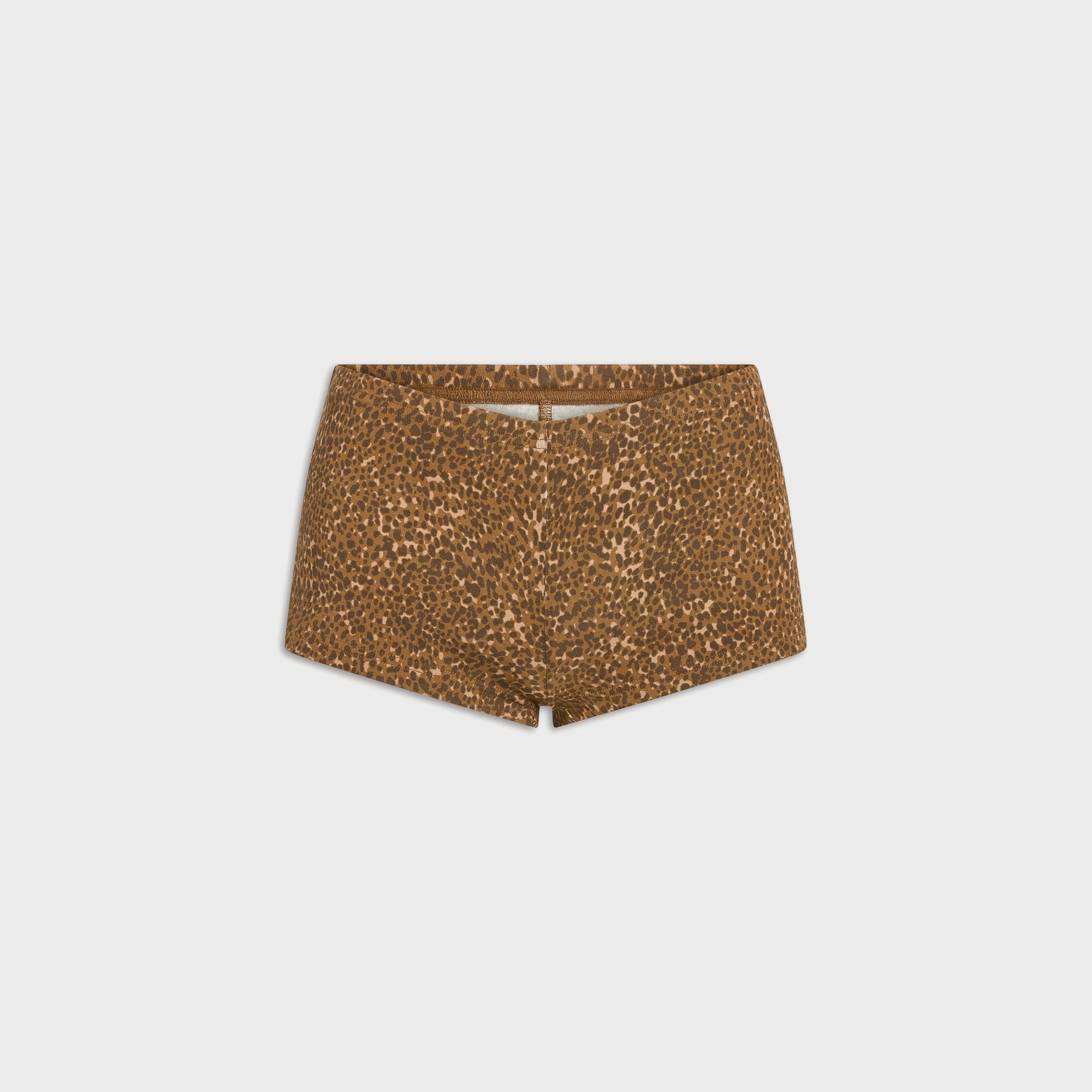 Frankies Bikinis Paulina Cotton Ribbed Short - Vintage Cheetah