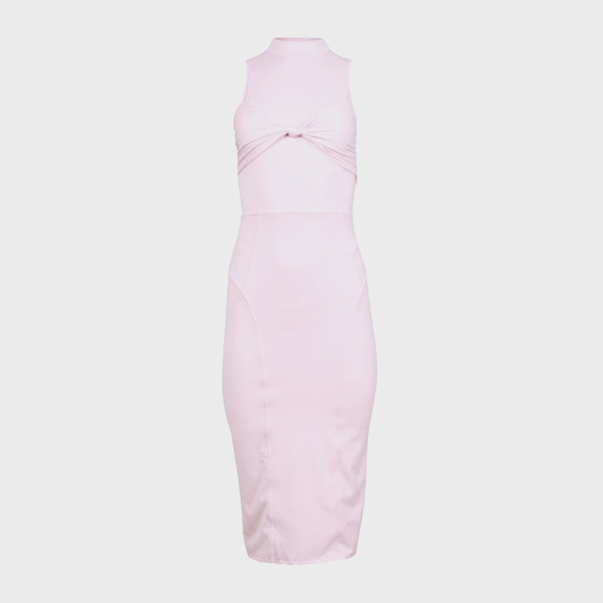 Fleur du Mal Jersey Knot Dress - Barely Pink