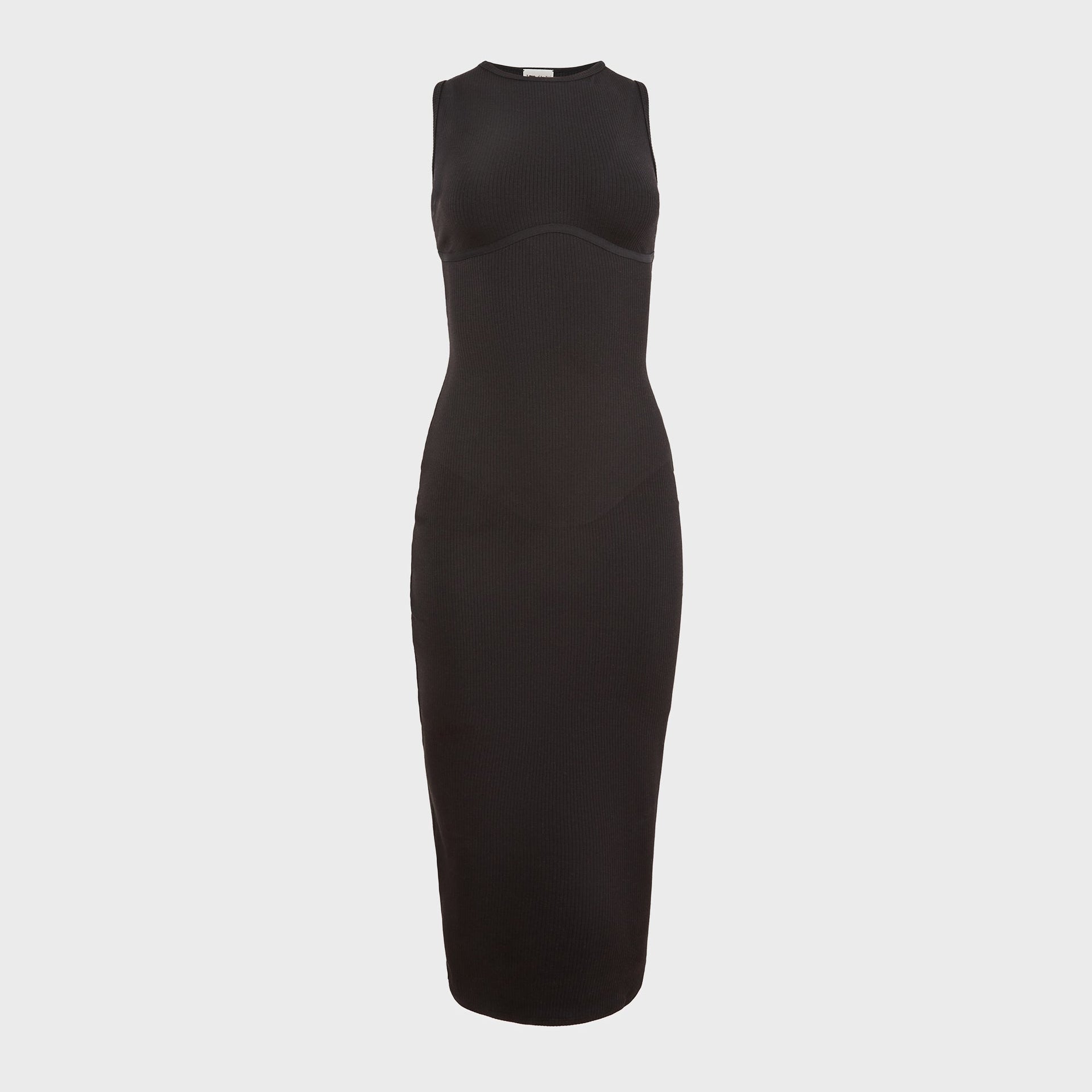 Fleur du Mal Hourglass Rib Dress in Black