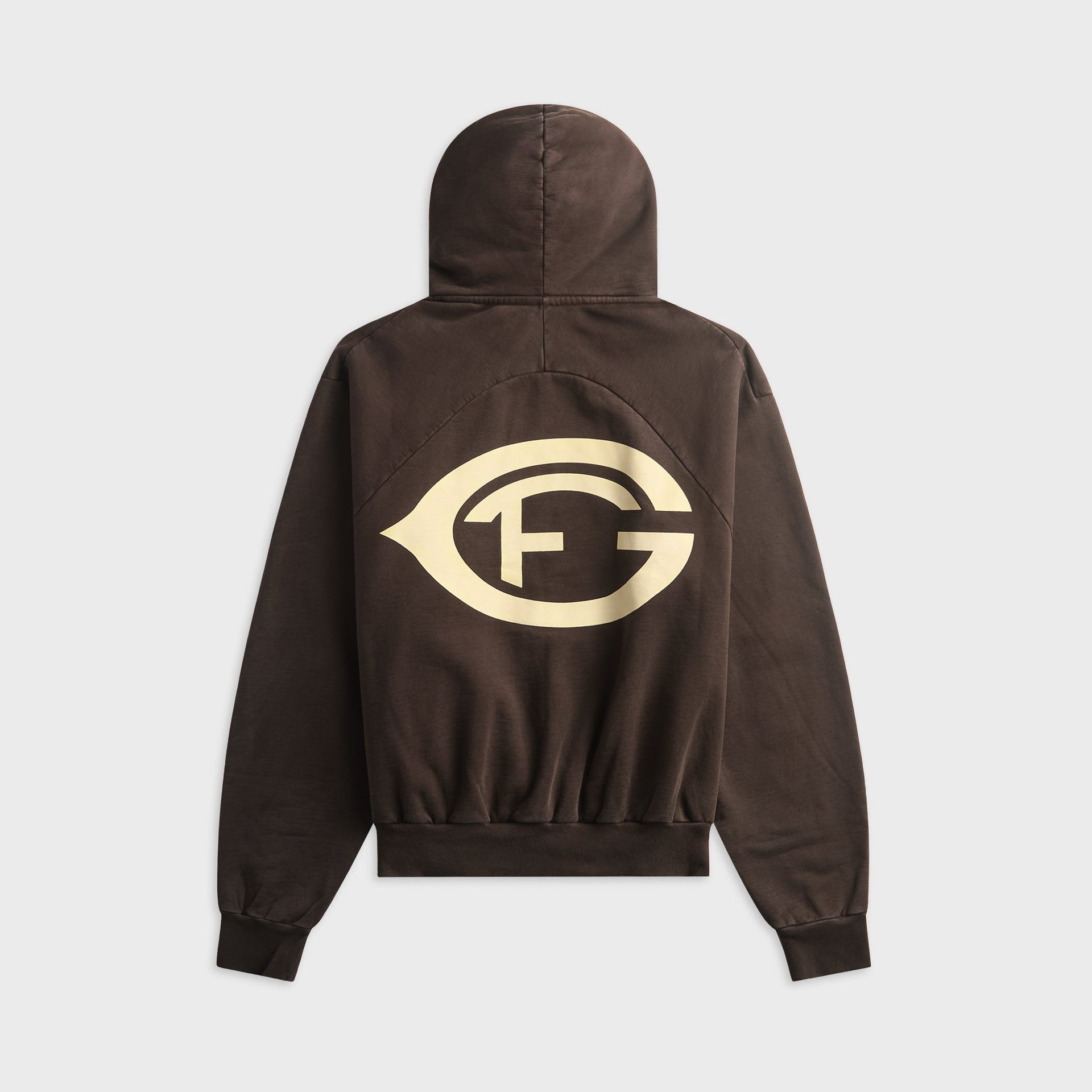 Fear Of God F Of G Classic Fit Half Raglan Hoodie - Dark Brown