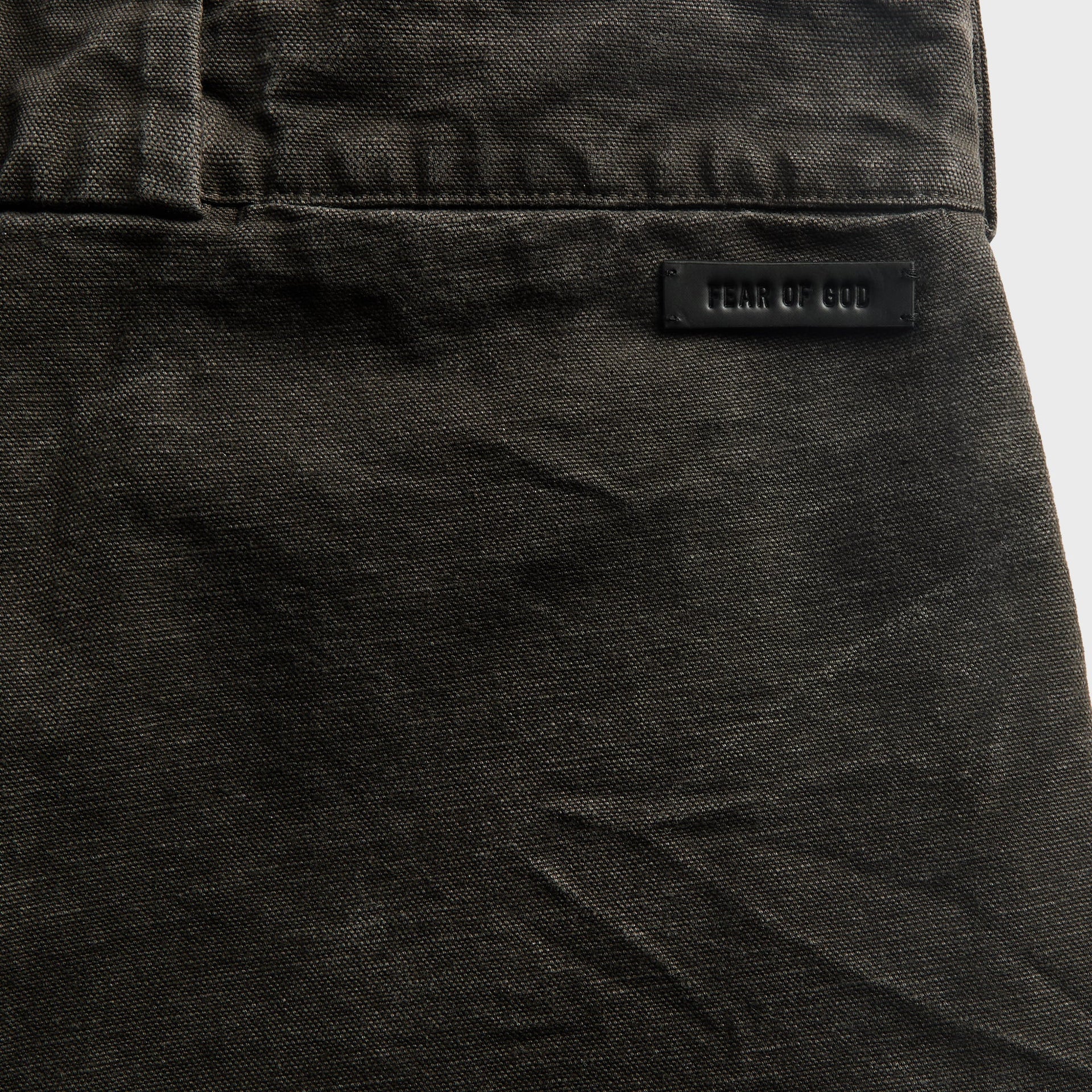 Fear Of God Washed Canvas Utility Short - Black