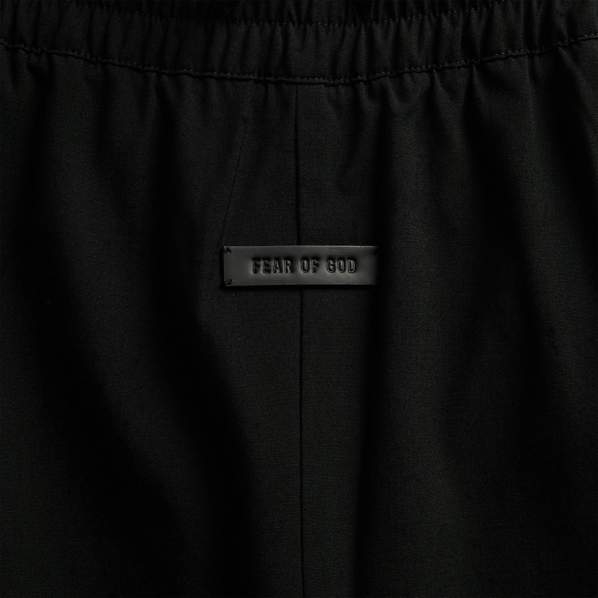 Fear Of God Wool Ripstop Wide Leg Drawstring Pant - Black