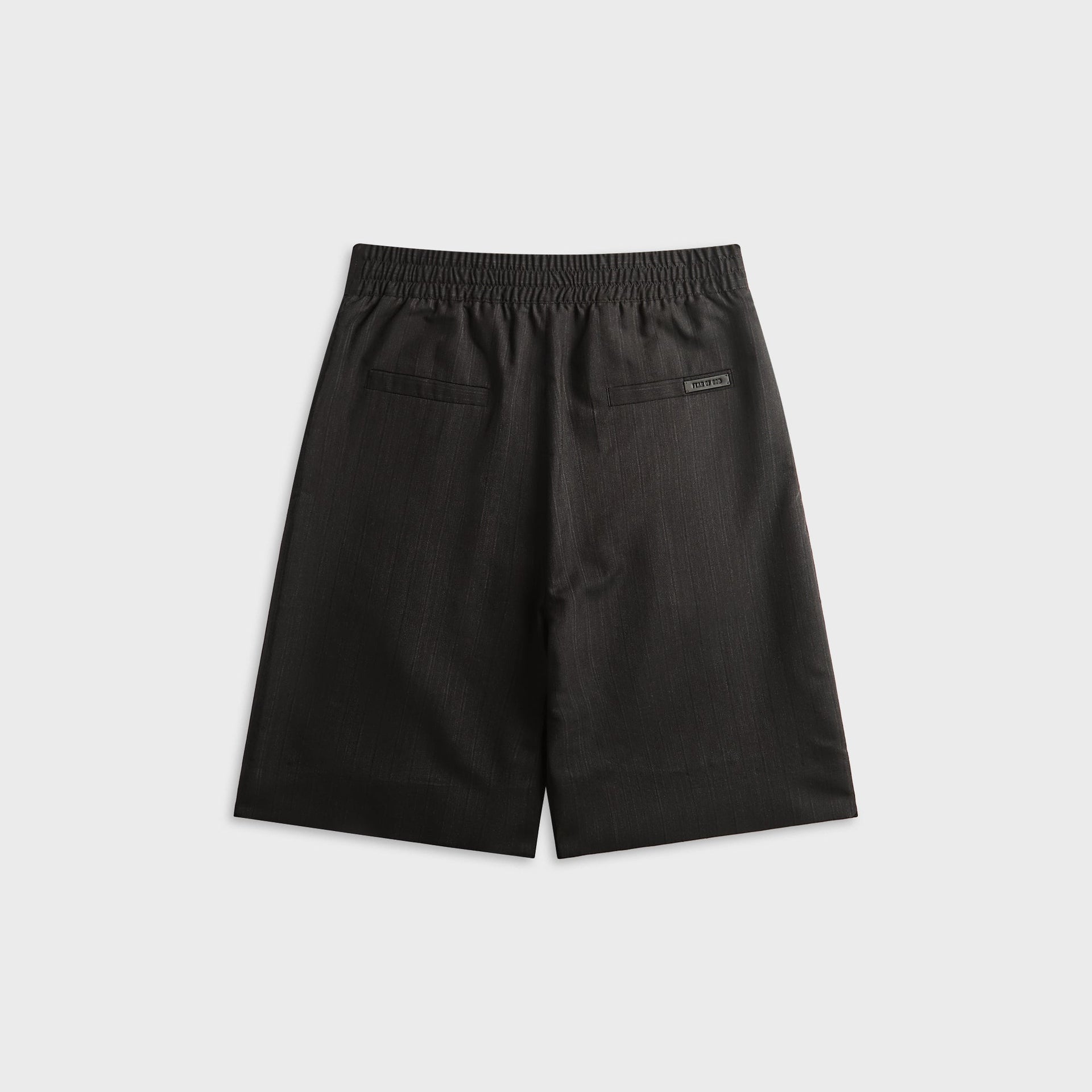 Fear Of God Striped Wool Baggy Short - Black
