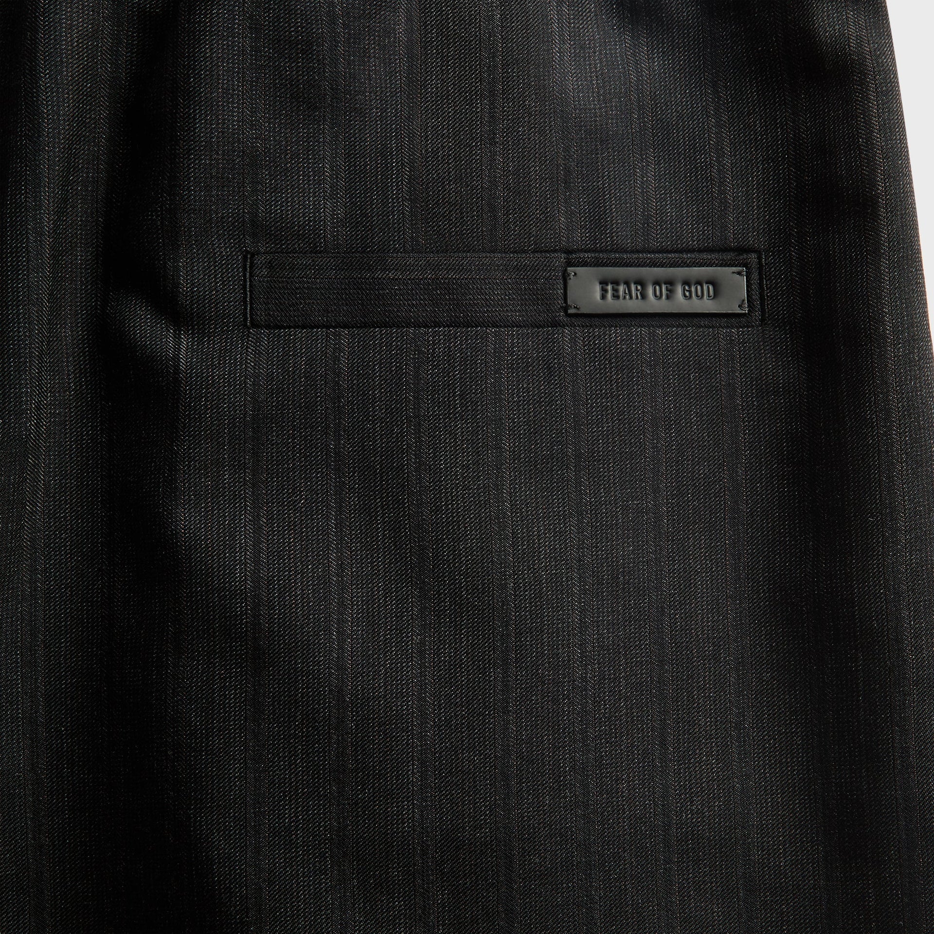 Fear Of God Striped Wool Baggy Short - Black