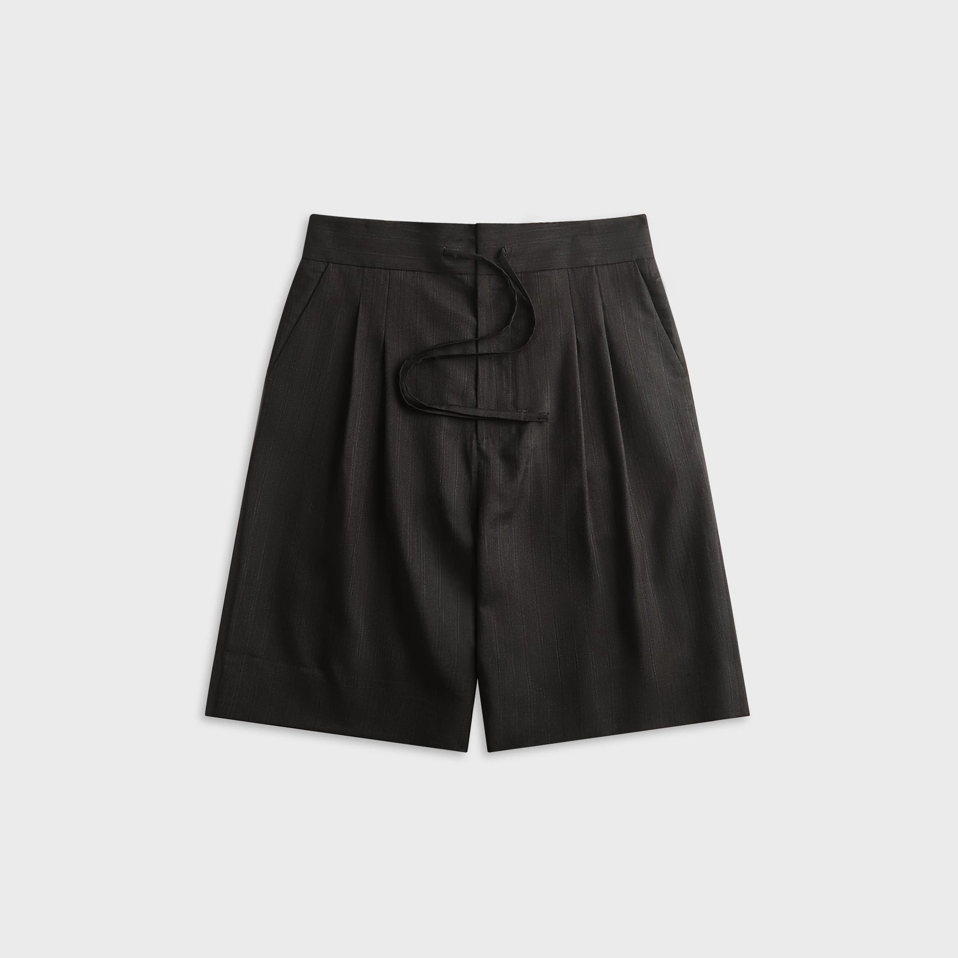 Fear Of God Striped Wool Baggy Short - Black