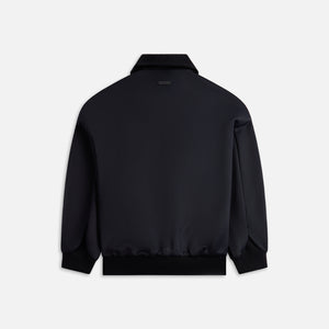 feather-trimmed hooded jacket Stripe Track Jacket - Black