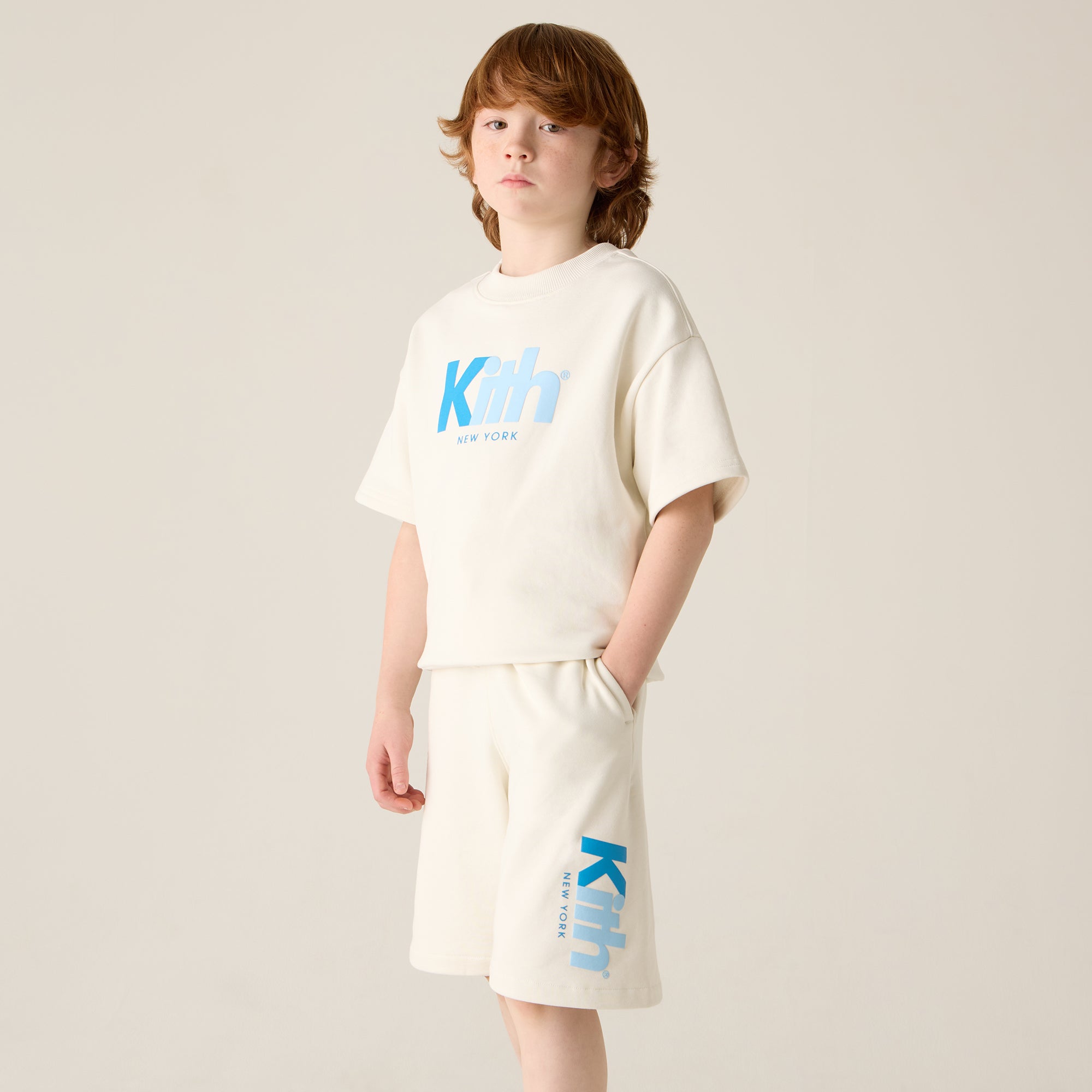 Kith Short-Sleeve Nelson Pullover ホワイト　L Kith Kids Nelson Short Sleeve Crewneck - Silk