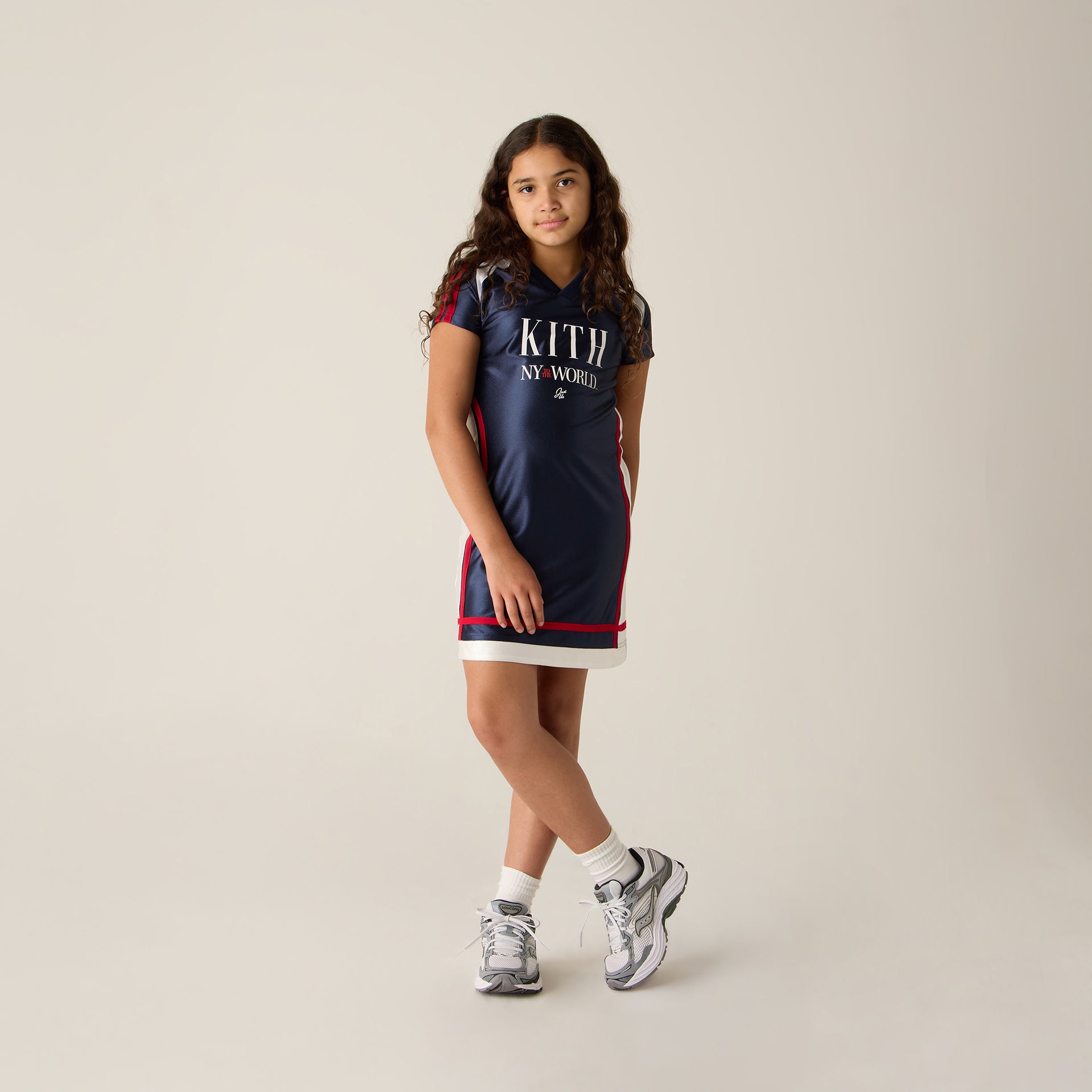 Kith Kids NY to the World Faille Fade Jersey Dress - Nocturnal