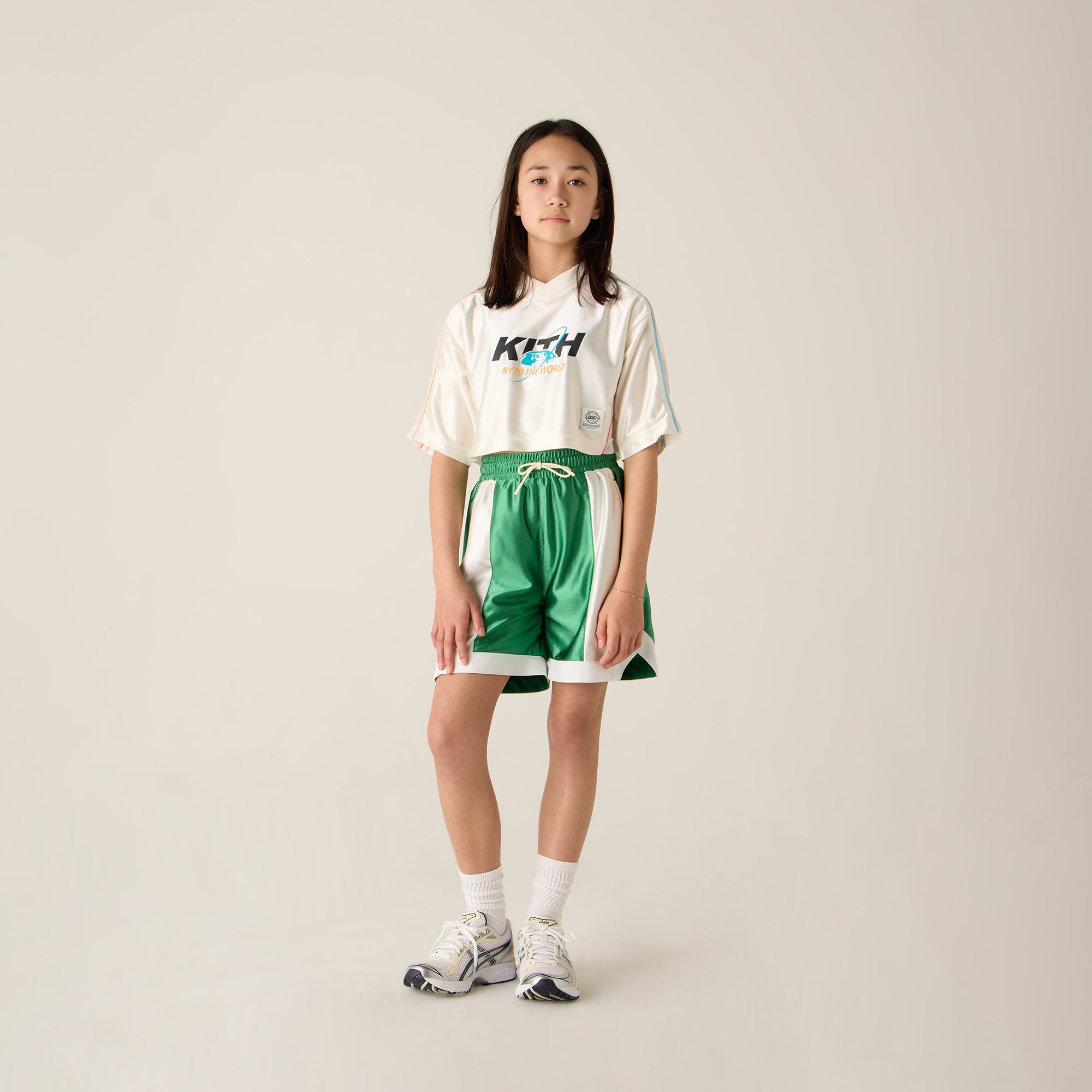 Kith Kids NY to the World Unisphere Faille Crop Jersey