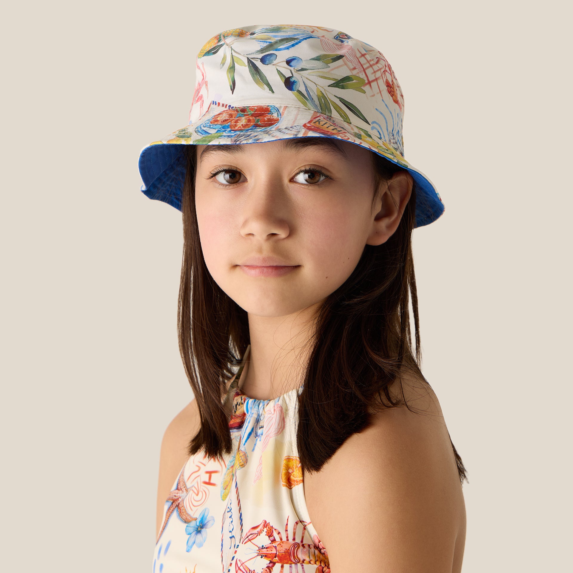 Kith Kids Summer Picnic Bucket Hat - Sandrift