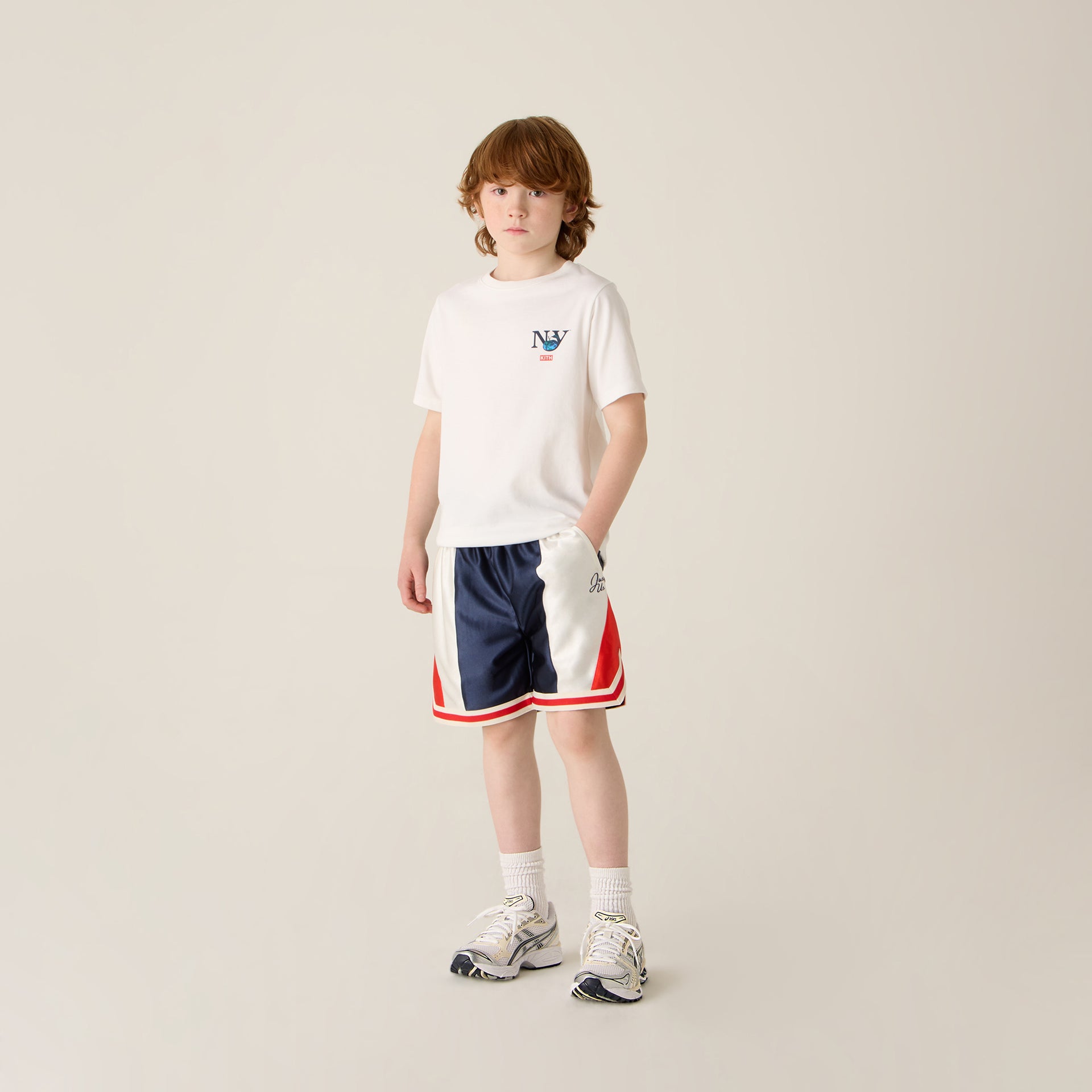 Kith Kids NY to the World Faille Curtis Short - Nocturnal
