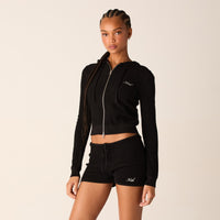 Kith Women Adley Shrunken Sweater Hoodie - Black PH