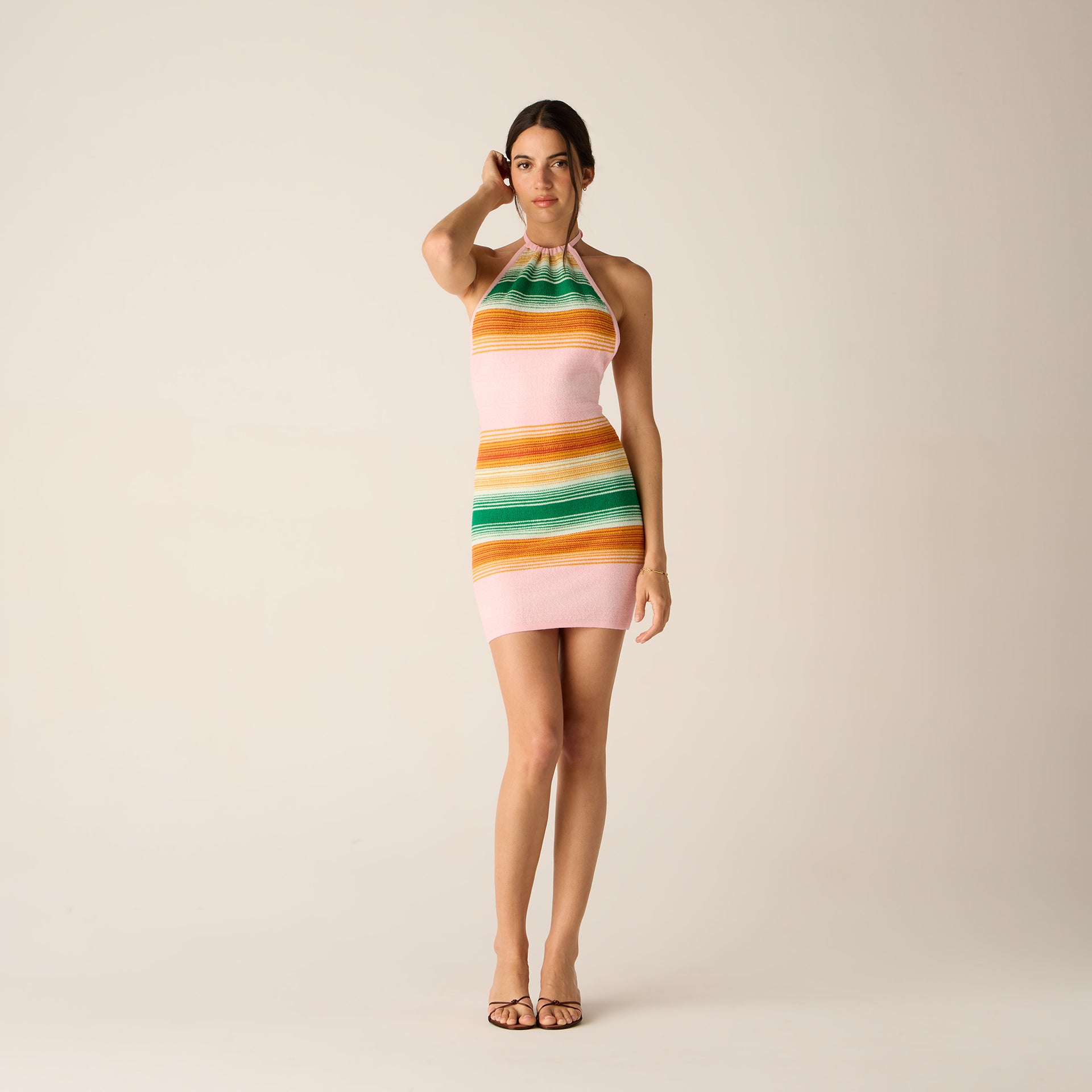 Kith Women Ami Halter Multi Sweater Dress - Midsummer