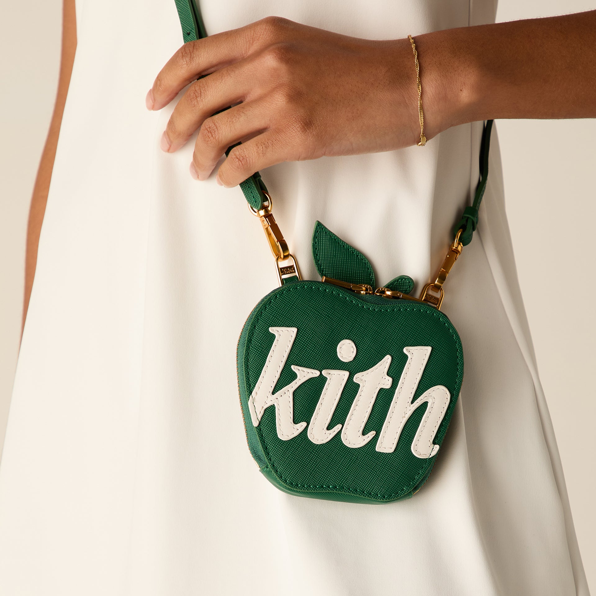 Kith Women Leather Apple Pouch - Newt