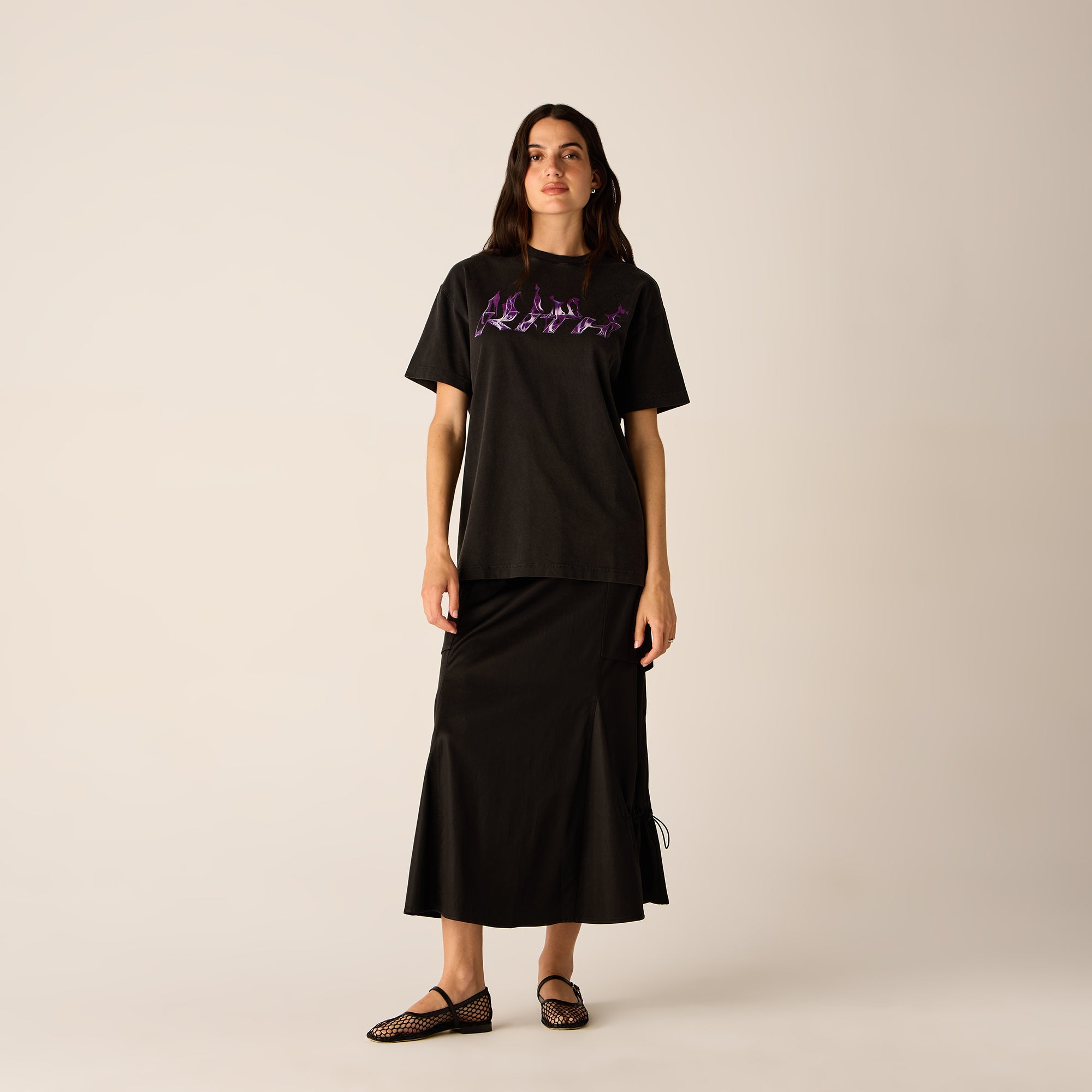 Kith Flame Vintage Tee Sサイズ Kith Men's Pyro Box Logo Vintage Tee Black Flames Large NWT