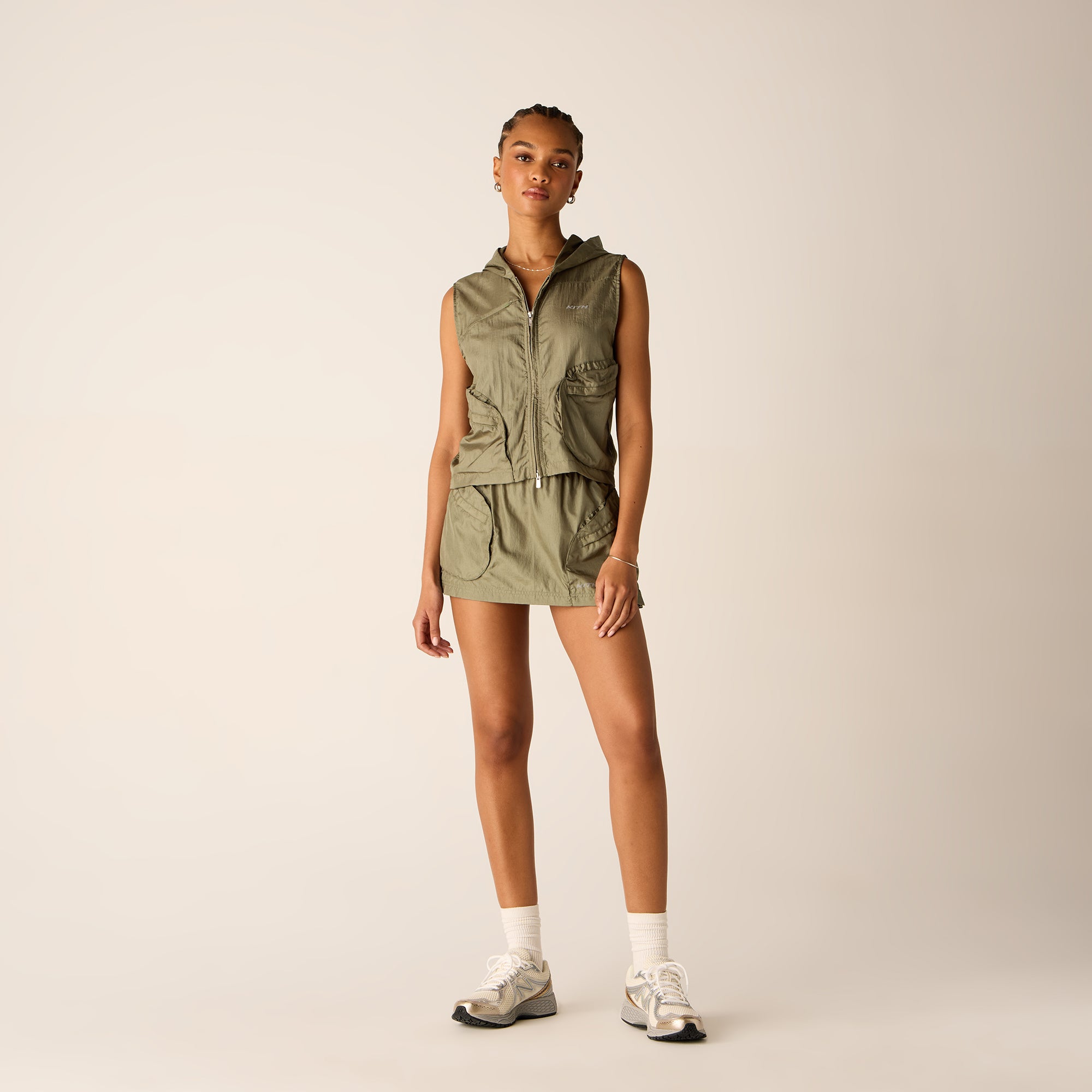 Kith Women Lowen II Sporty Mini Skirt - Bay Breeze