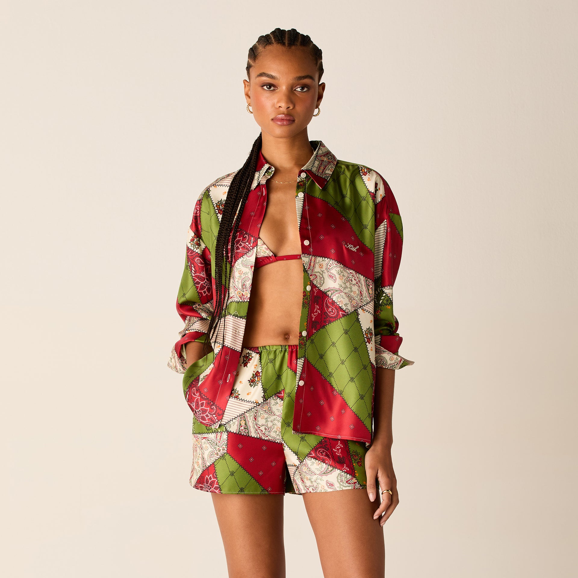 Kith Women Siena Patchwork Print Shirt - Kyoho