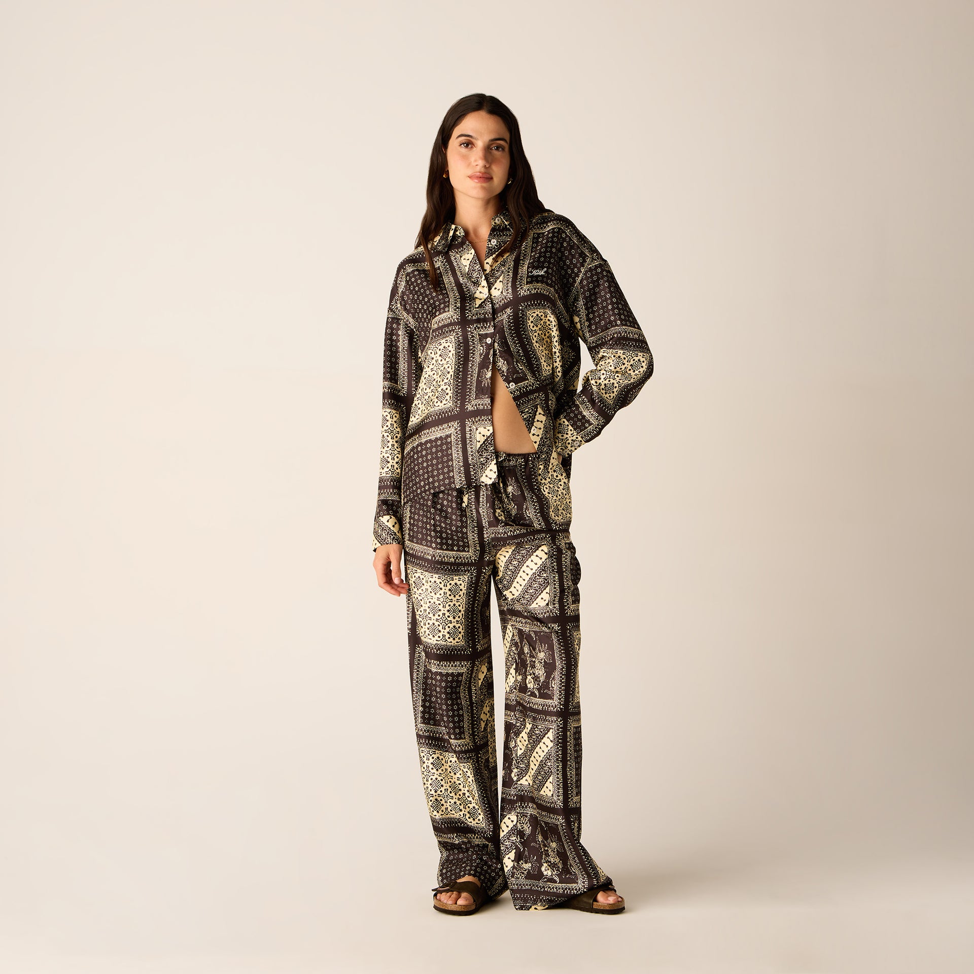 Kith Women Siena Batik Block Print Shirt - Incognito
