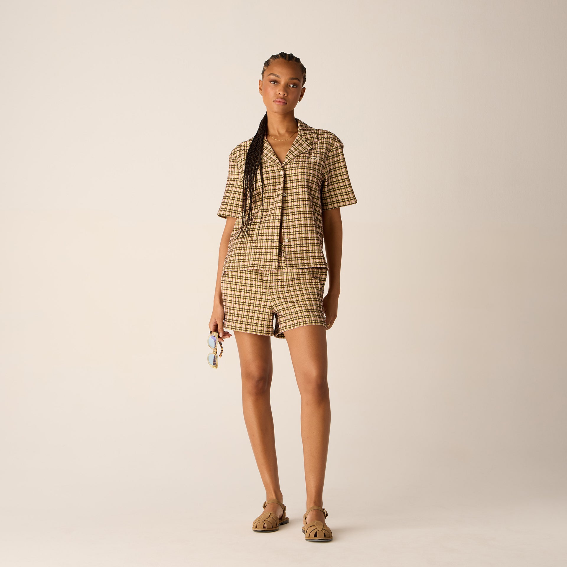 Kith Women Ida II Bubble Check Boxer Short - Protea