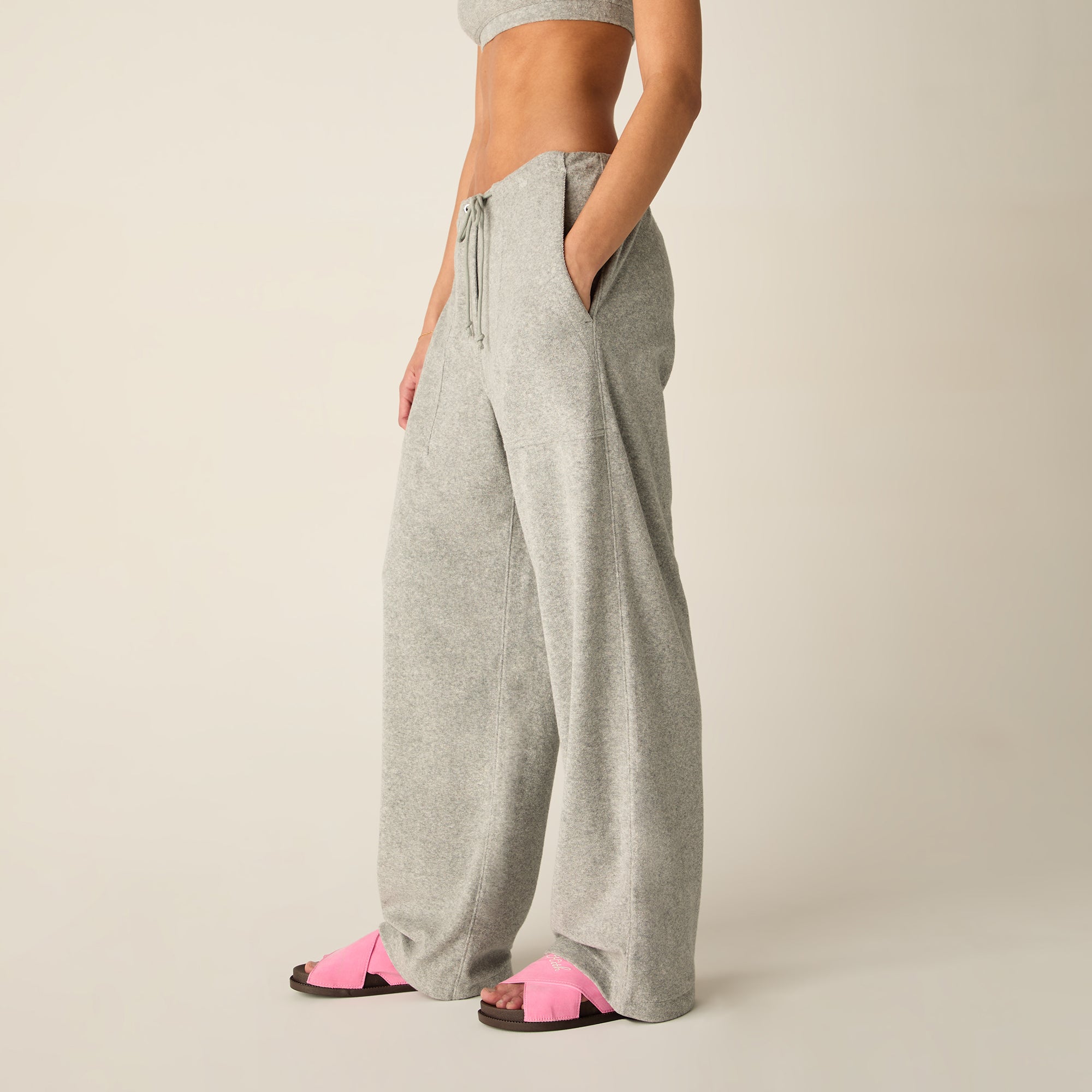 Kith Women Doyers III Towel Terry Pant - Medium Heather Grey