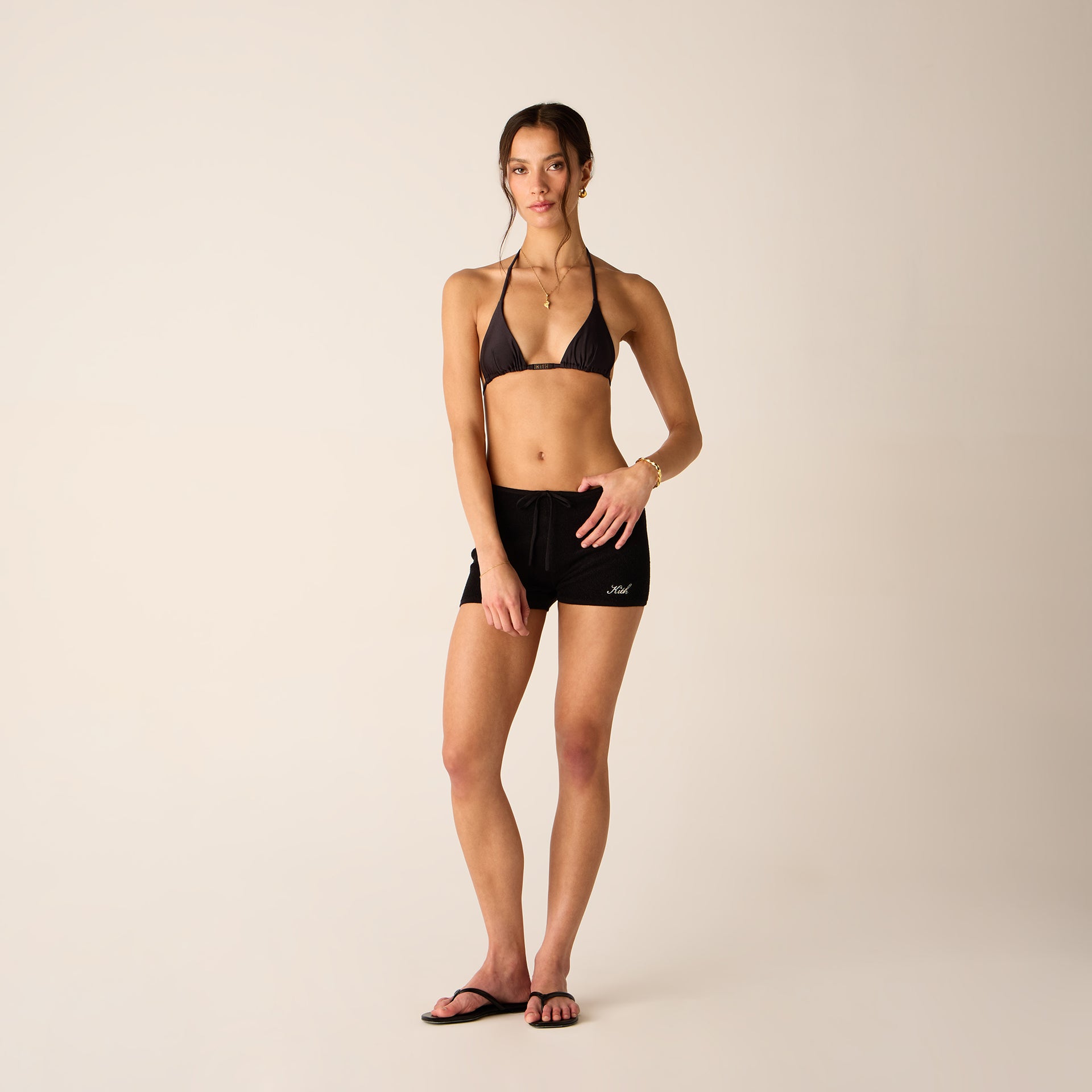 Kith Women Avyn Micro Sweater Short - Black