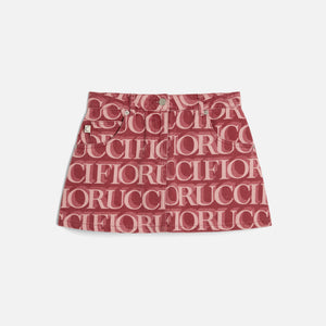 Fiorucci Monogram Mini Skirt - Burgundy