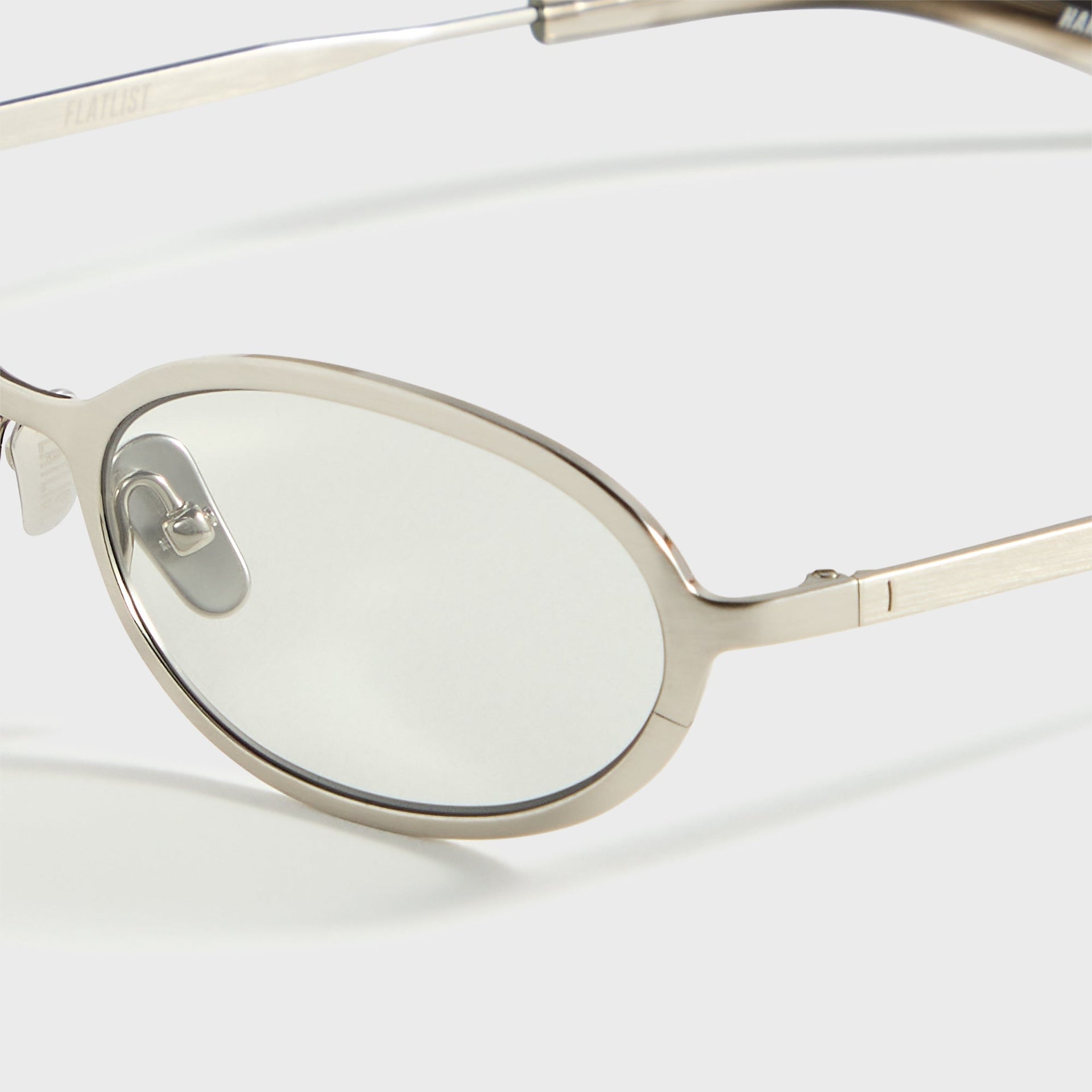 Flatlist Cohen in Brushed Silver / Transparent Grey Lens