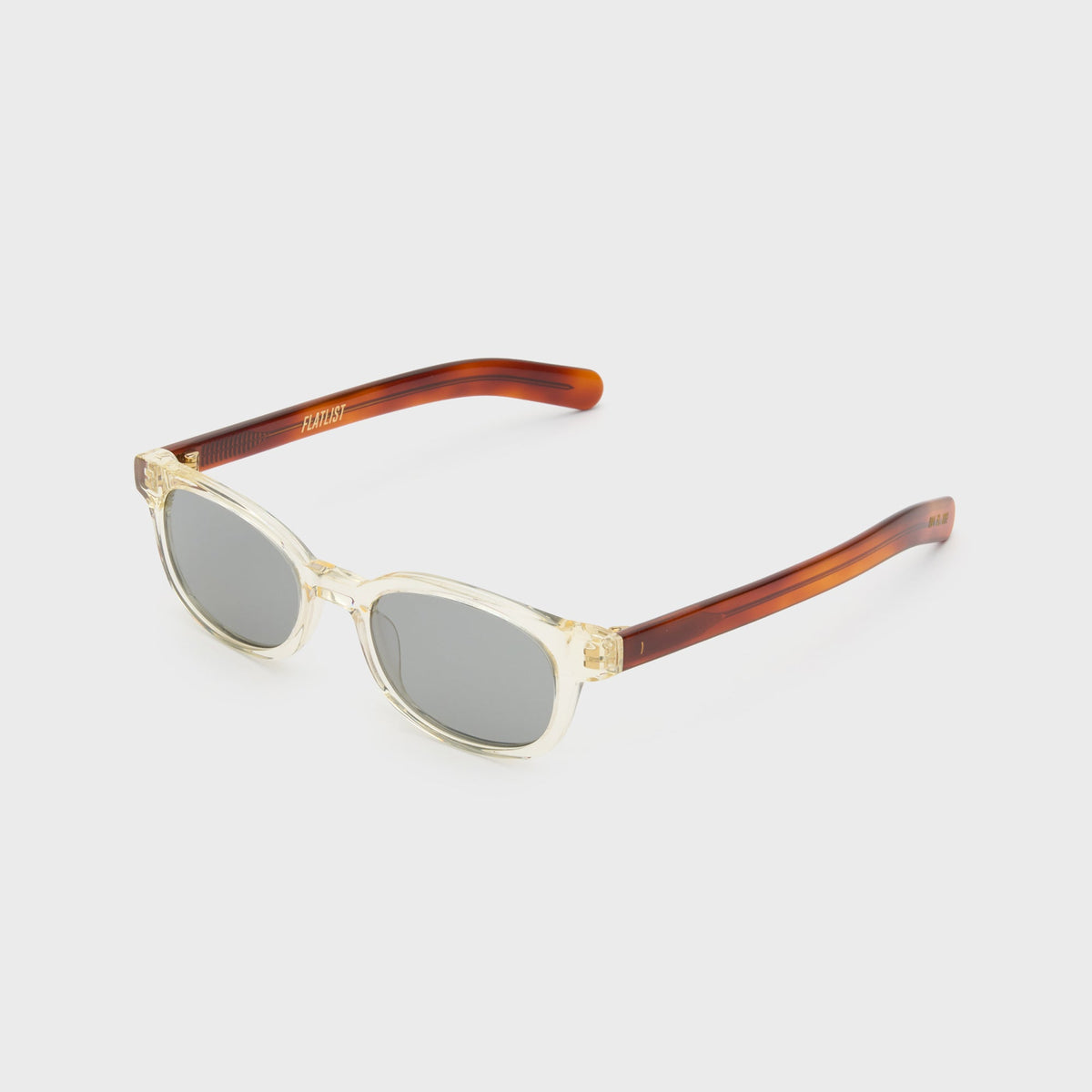 Flatlist Le Bucheron Sunglasses - Crystal Yellow Classic Havana / Solid Grey Lens