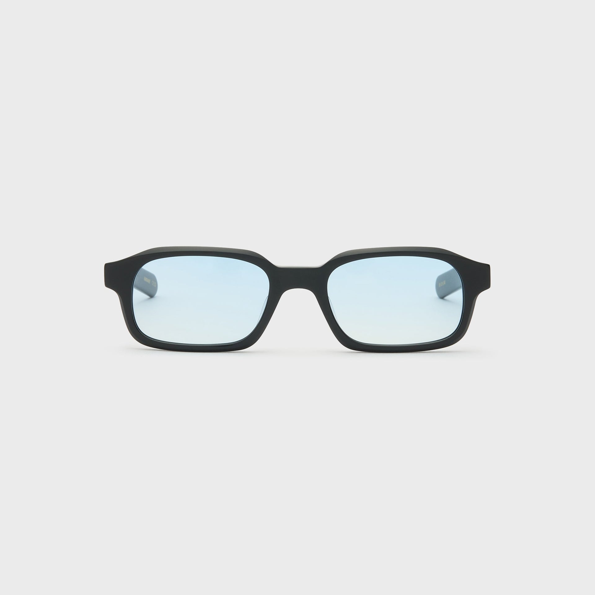 Flatlist Hanky Sunglasses - Solid Black / Light Blue Gradient