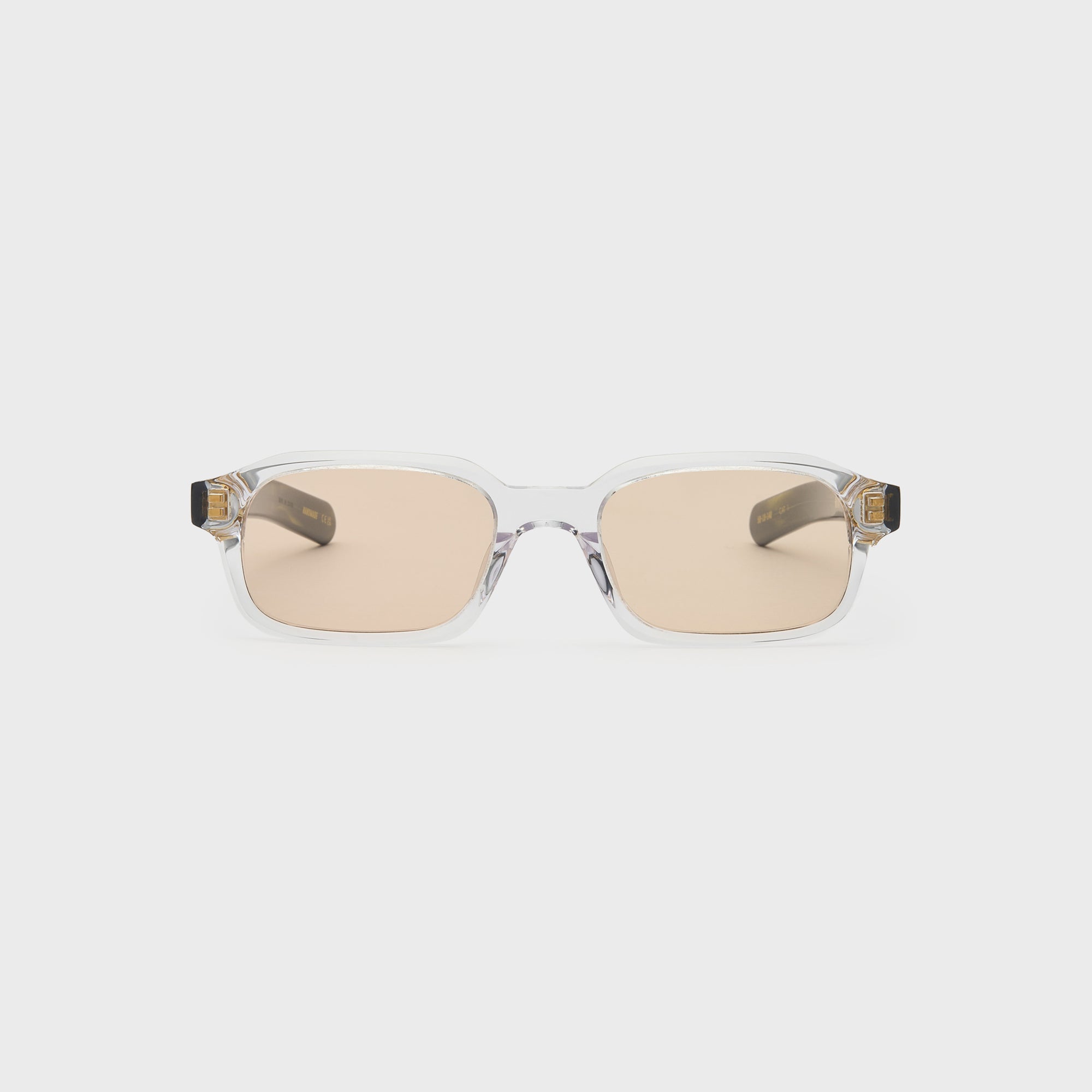 Flatlist Hanky Sunglasses - Clear Crystal Olive Horn / Peach – Kith