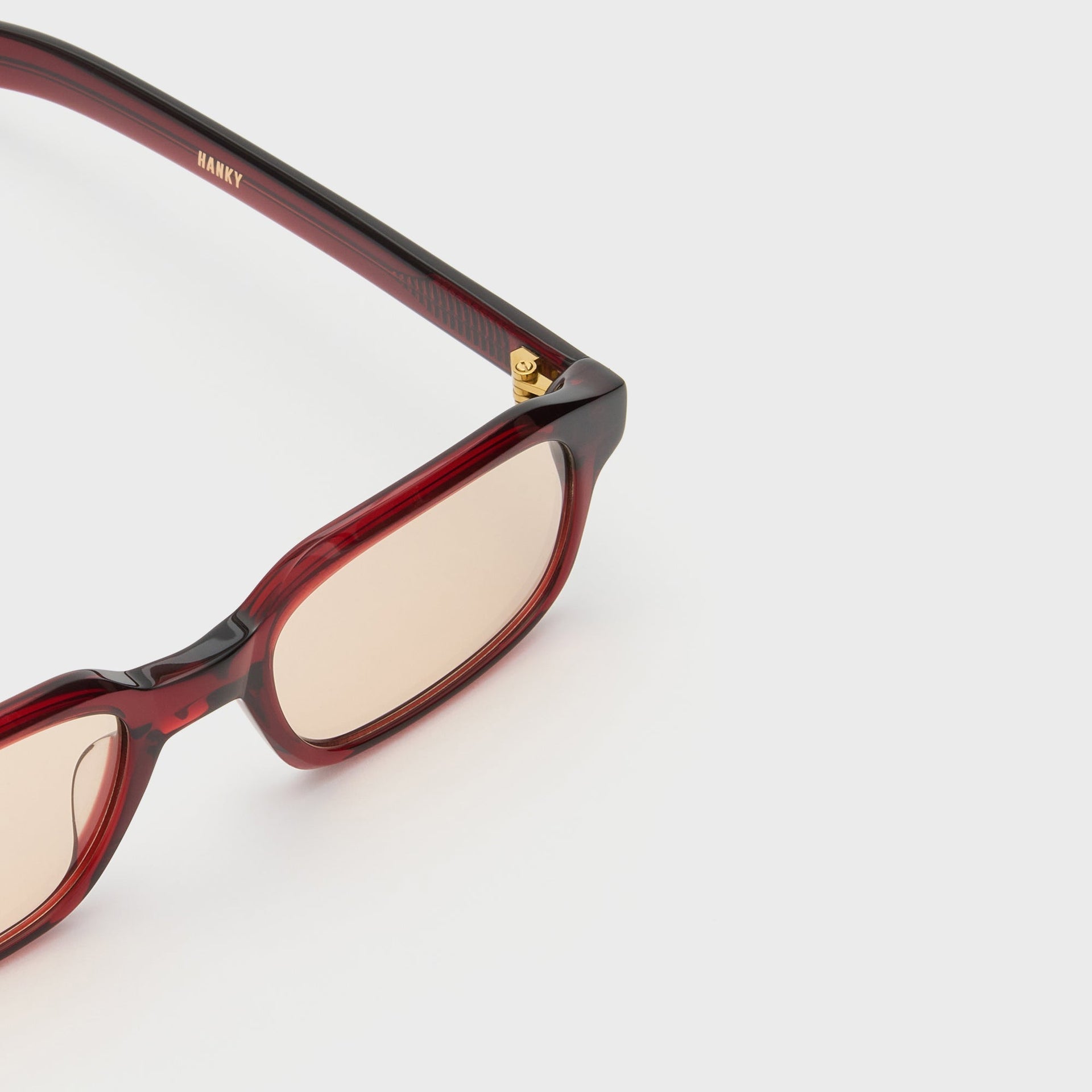 Flatlist Hanky - Crystal Burgundy / Peach Lens