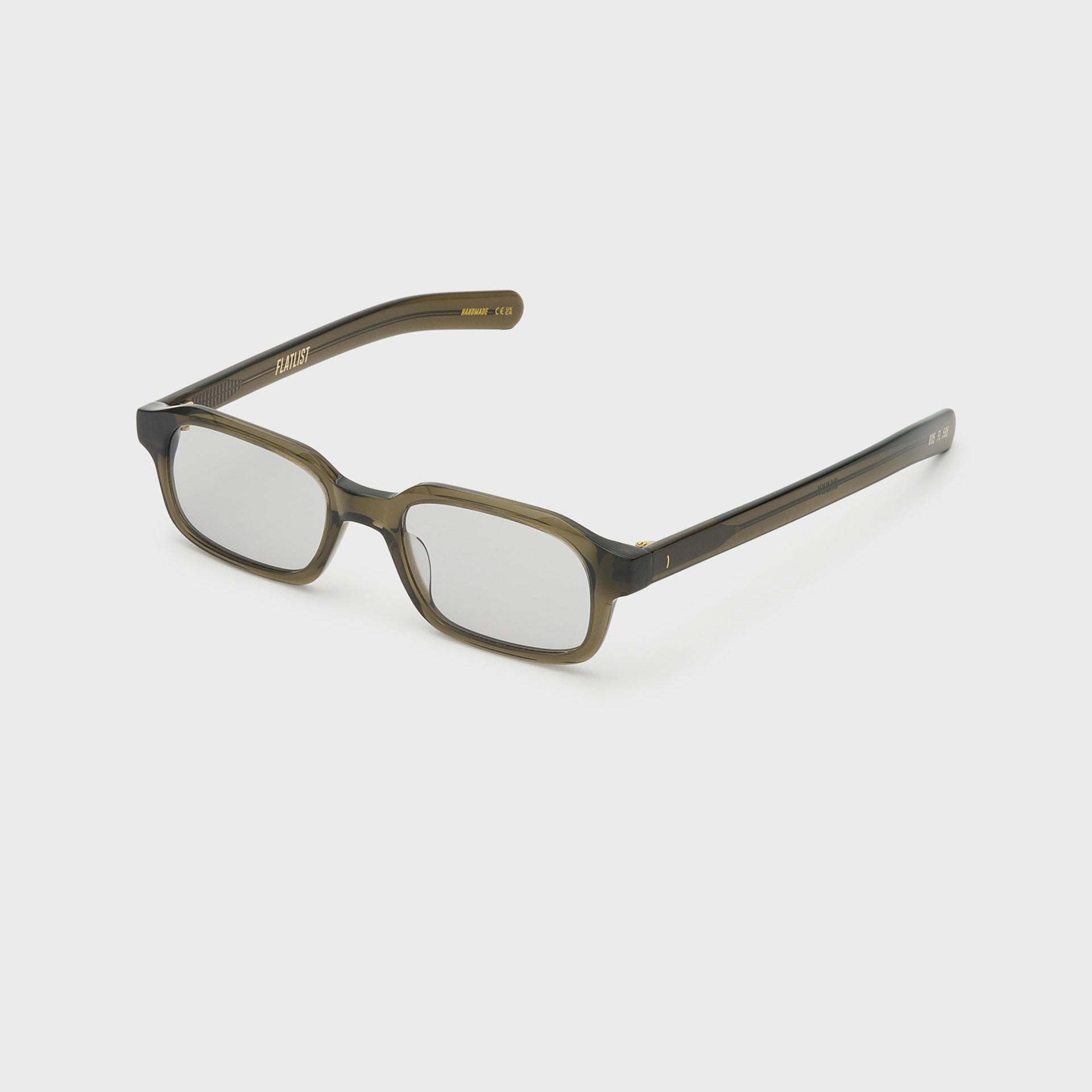Flatlist Hanky Sunglasses - Crystal Olive / Light Grey