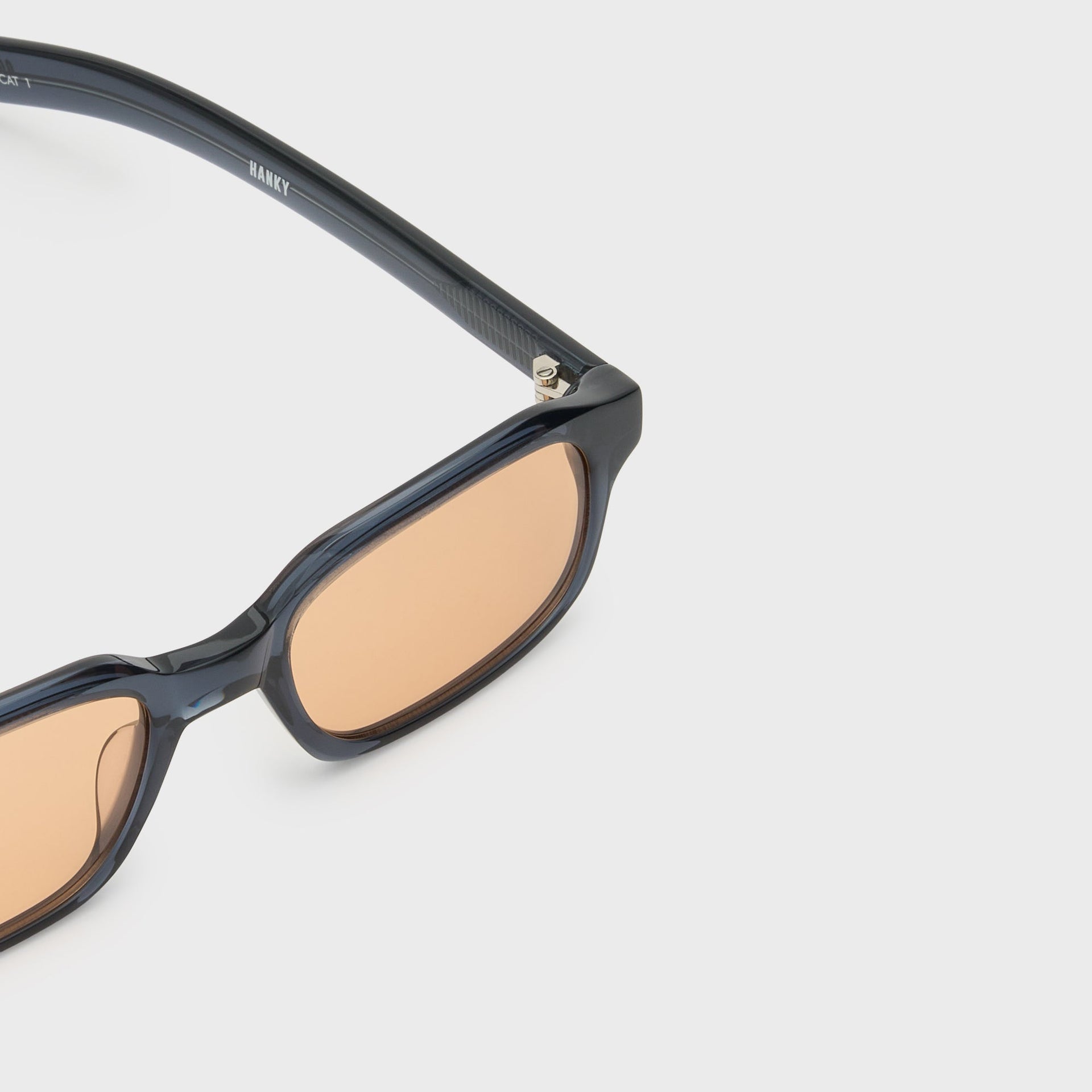 Flatlist Hanky Sunglasses - Crystal Blue Grey / Brown