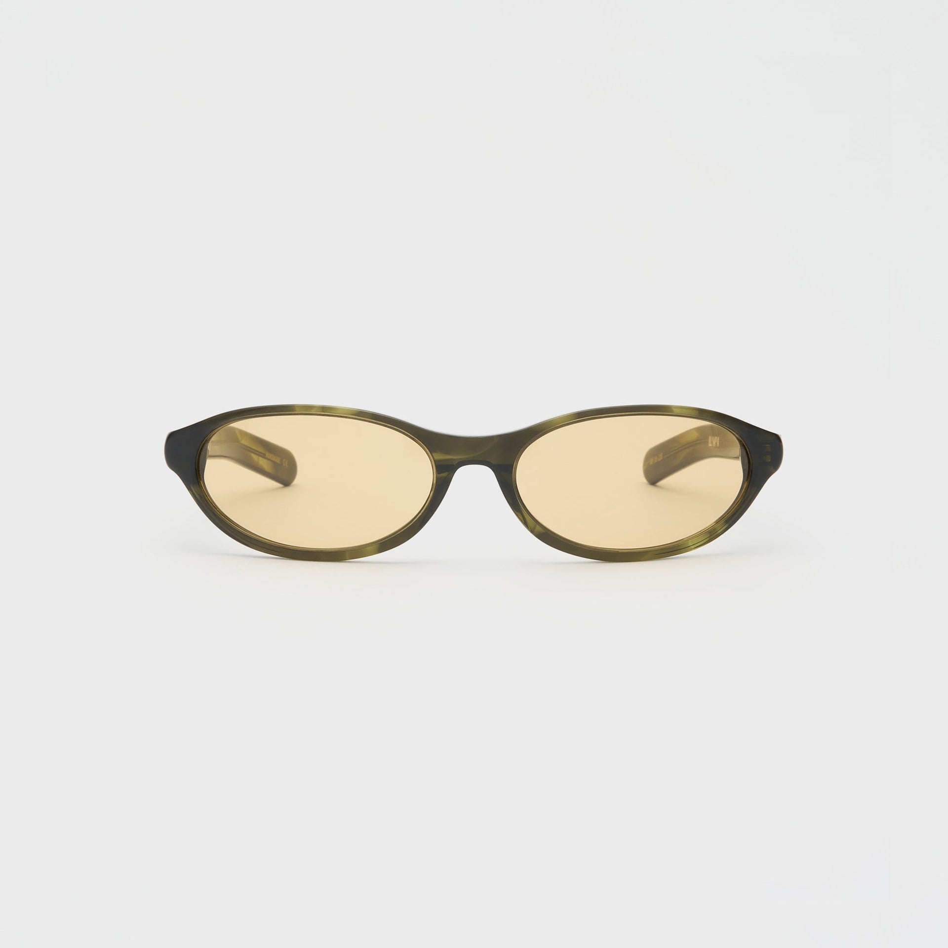 Flatlist Olympia - Olive Horn / Yellow Lens