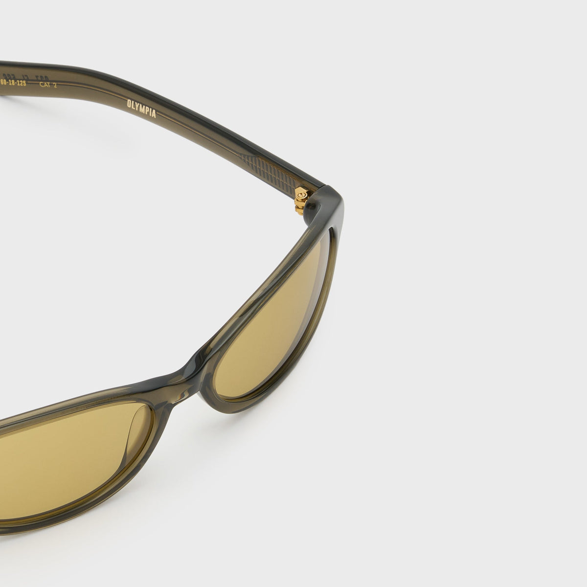 Flatlist Olympia Sunglasses - Crystal Olive / Smoked Olive