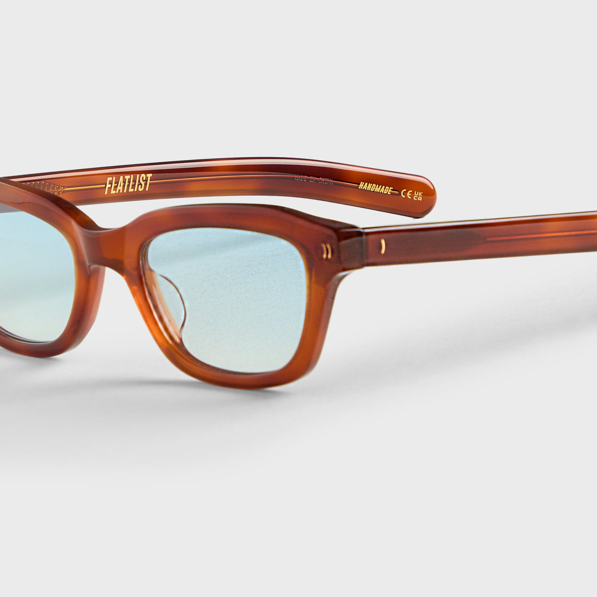 Flatlist Clint Sunglasses - Classic Havana / Light Blue Gradient