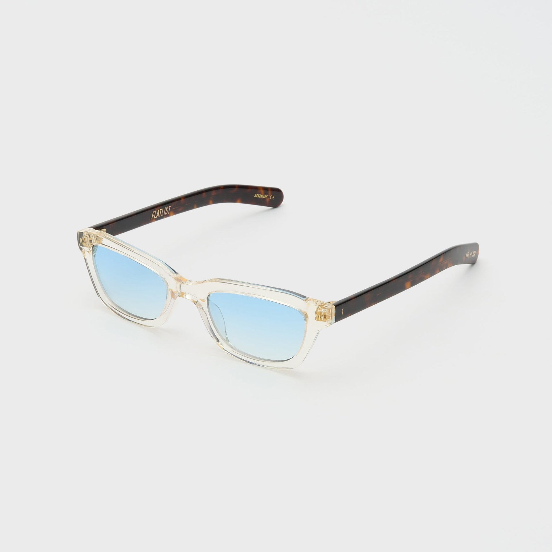 Flatlist Clint - Crystal Yellow / Dark Tortoise / Light Blue Lens