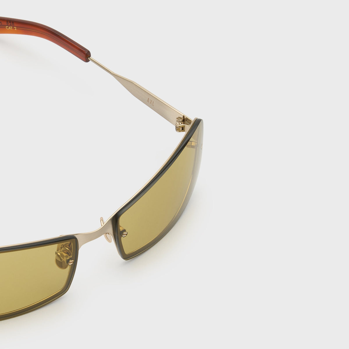 Flatlist AXL Sunglasses - Brushed Gold Classic Havana / Smoked Olive Lens