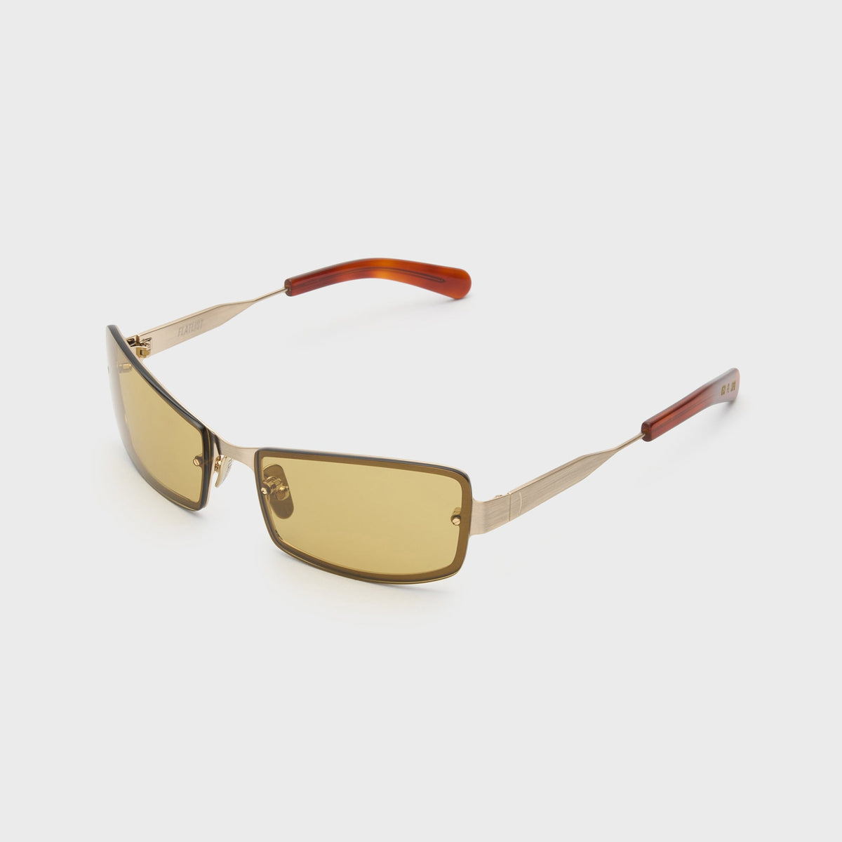 Flatlist AXL Sunglasses - Brushed Gold Classic Havana / Smoked Olive Lens