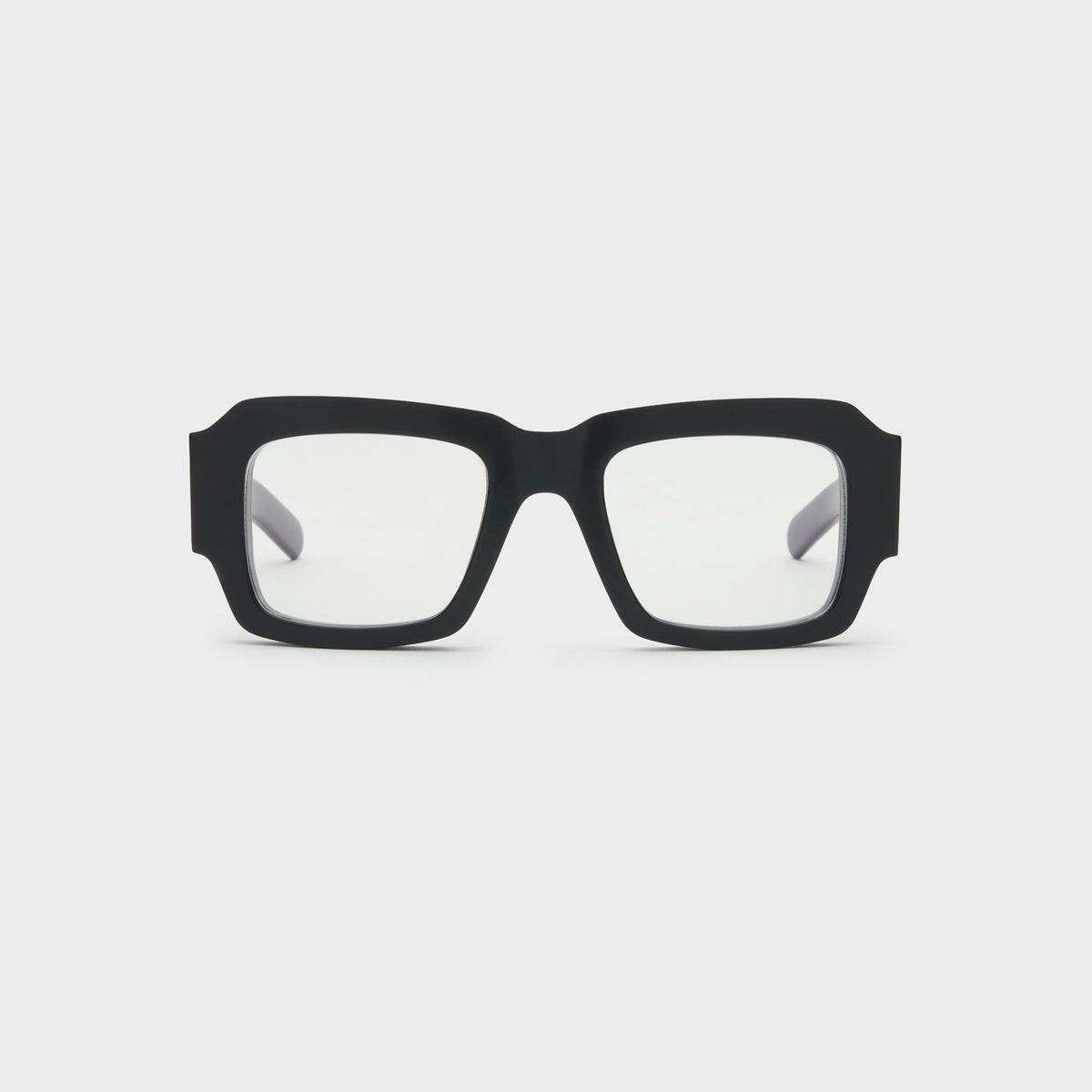 Flatlist Marfa Sunglasses - Solid Black / Clear Lens Blue Light