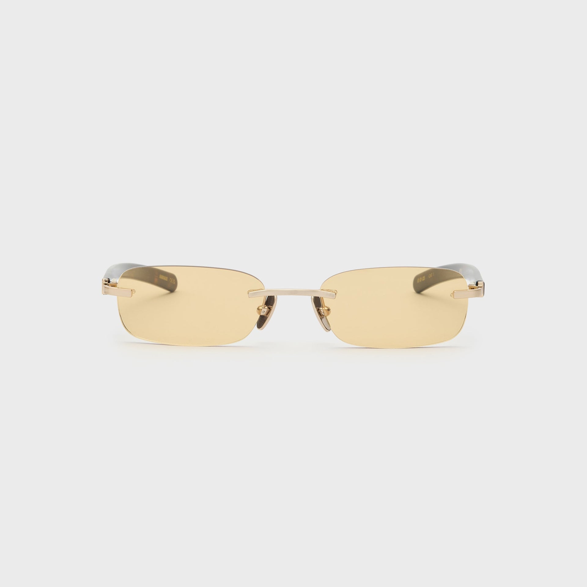 Flatlist Milo Sunglasses - Brushed Gold Dark Tortoise / Yellow
