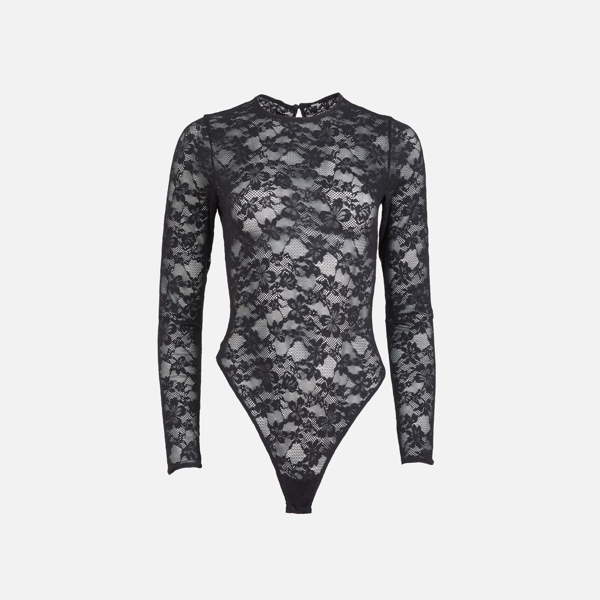 Fleur du Mal Le Stretch Long Sleeve Bodysuit - Black