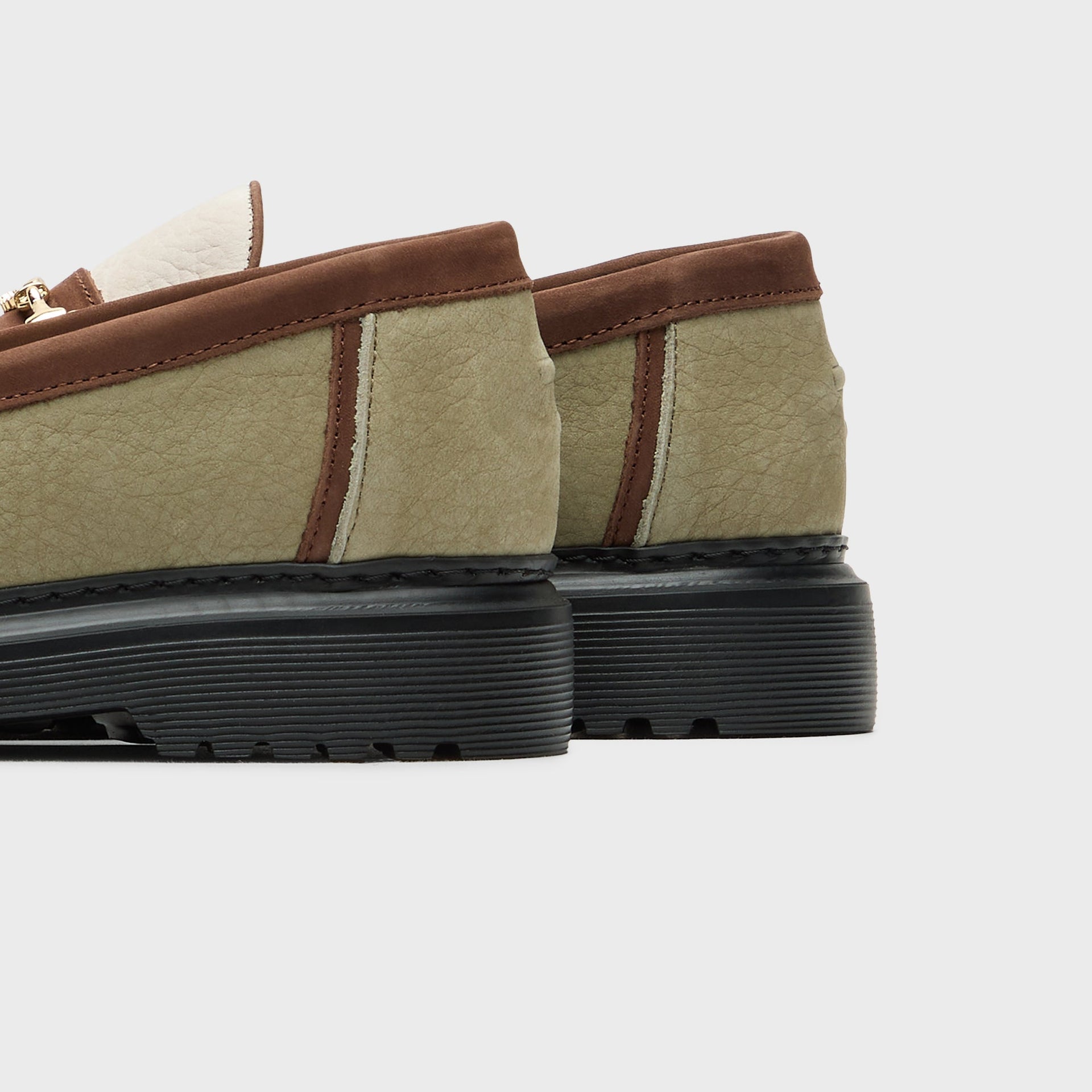 Filling Pieces Loafer Grain - Beige / Green