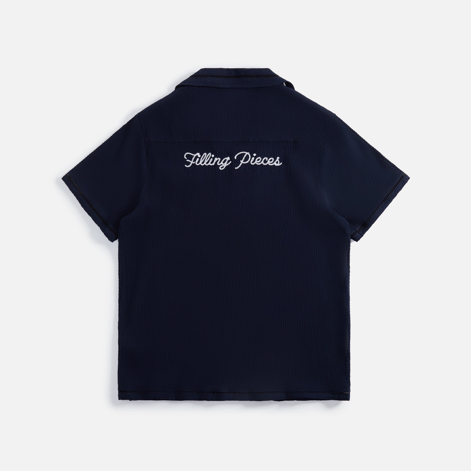 Filling Pieces Resort Shirt Seersucker - Navy
