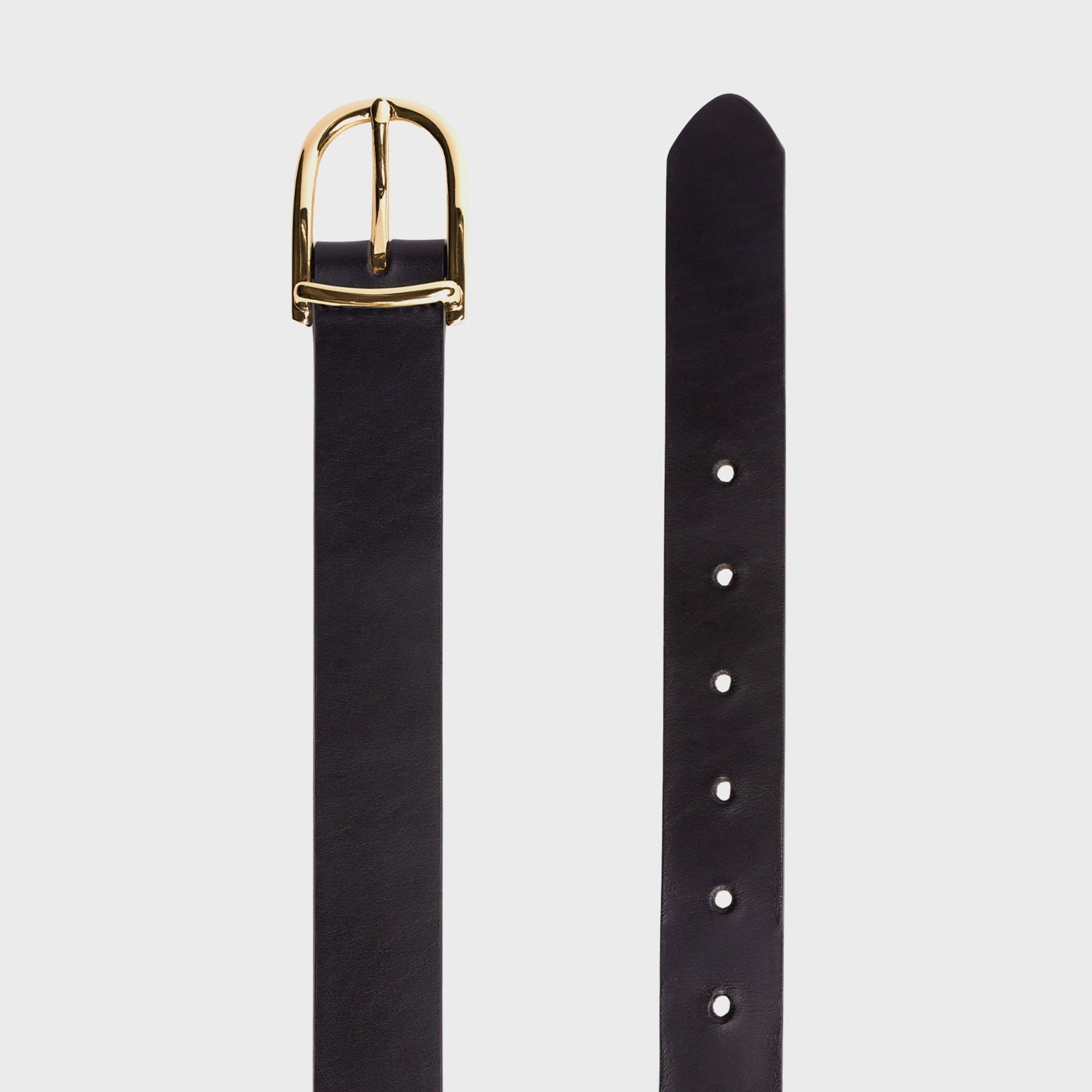 Black Suede Studio Frame Belt in Black