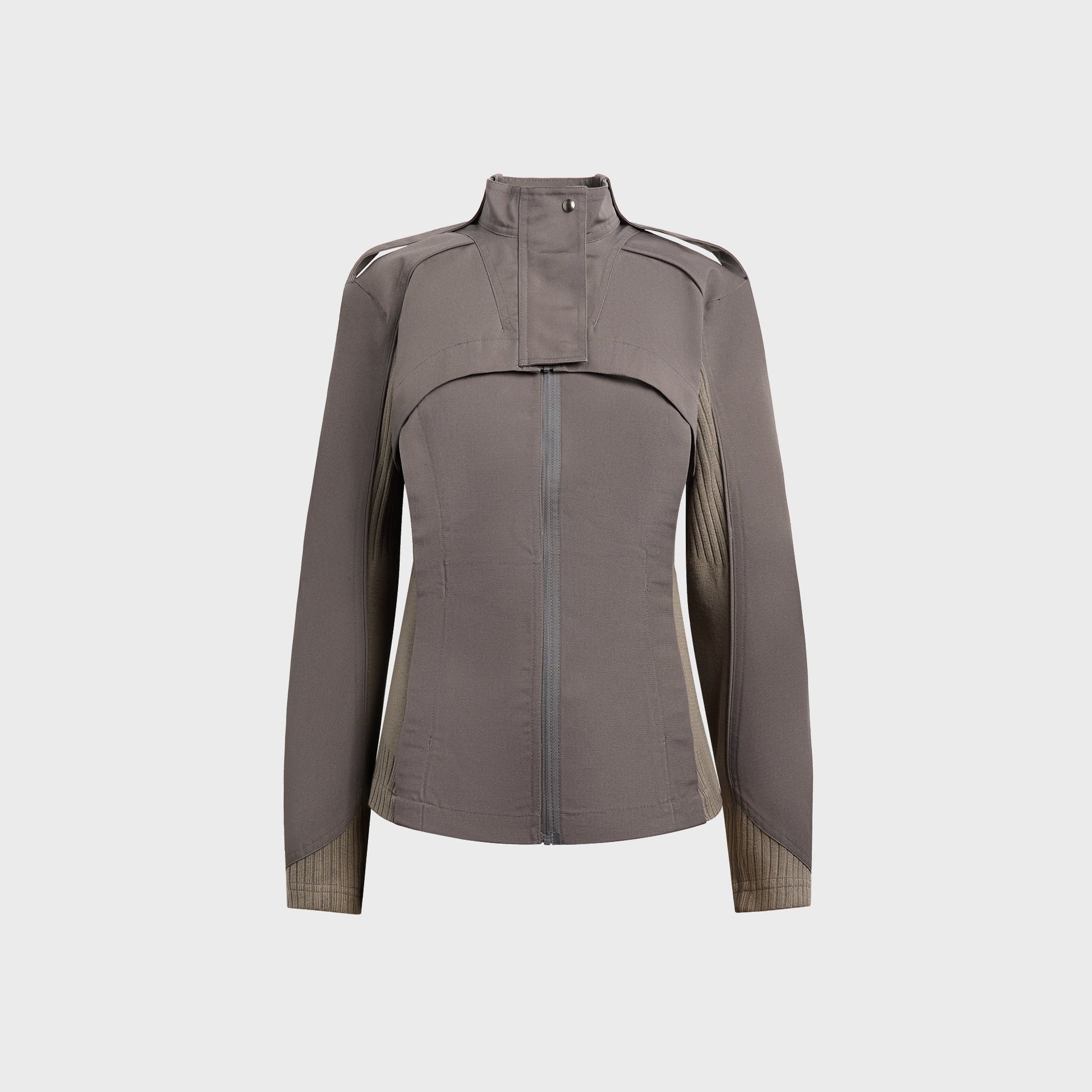 Hyein Seo Double Layer Moto Jacket - Charcoal