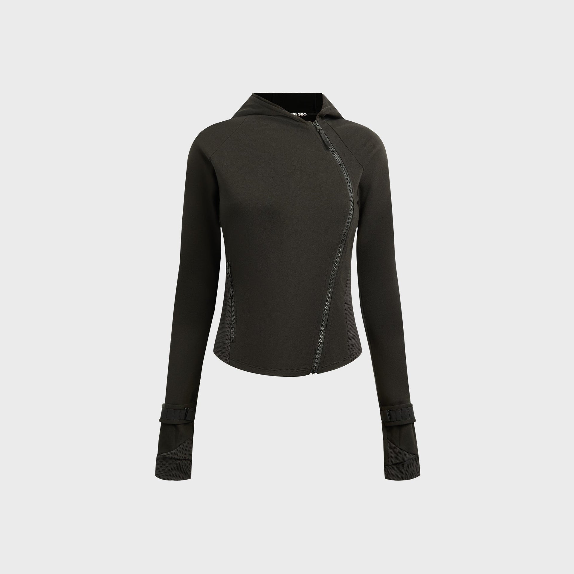 Hyein Seo Hooded Asymmetric Top - Black