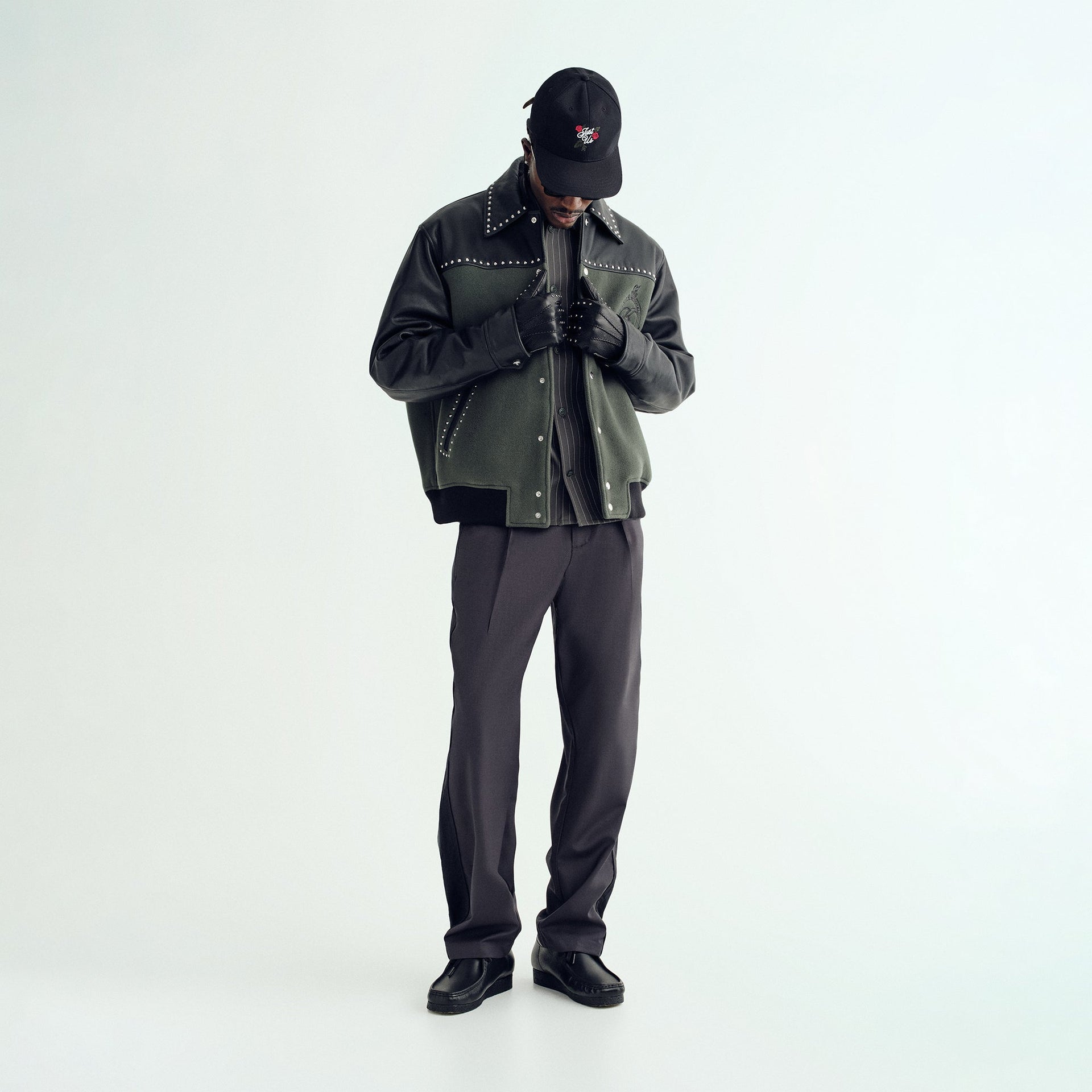 Kith Leather Combo Varsity Jacket - Machine