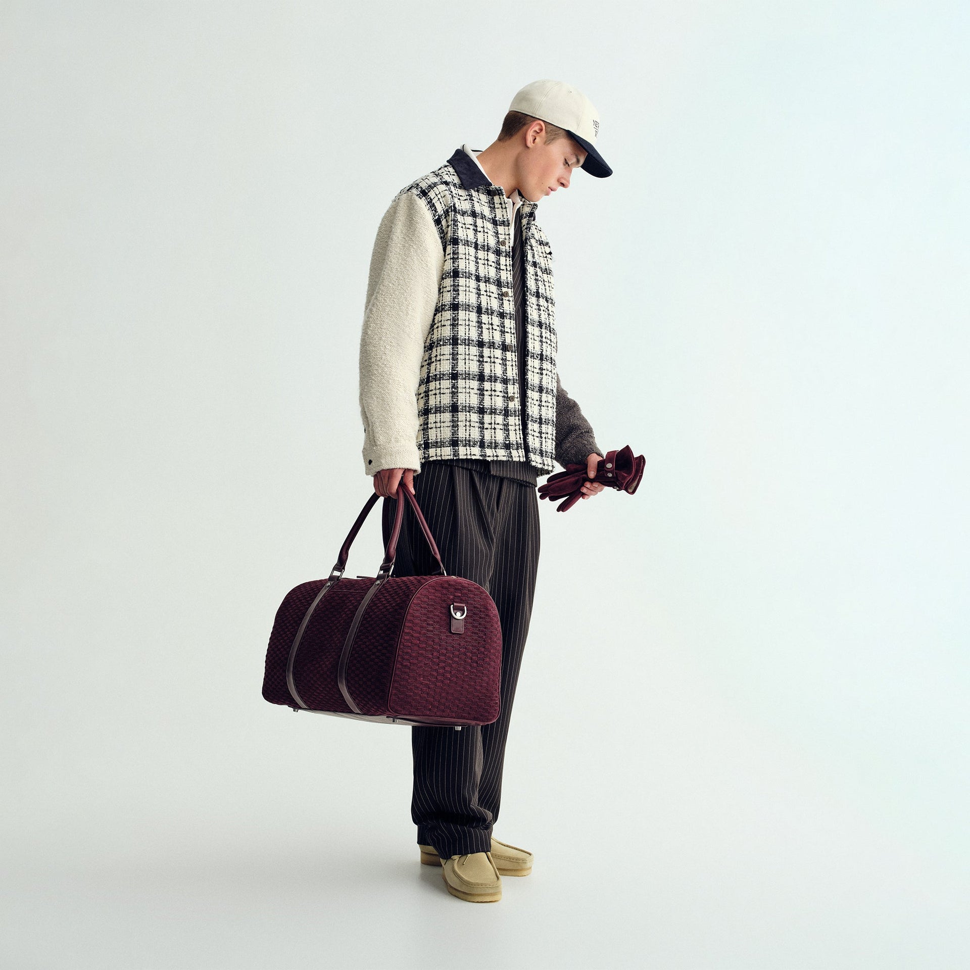 Kith Mixed Tweed Boxy Collared Overshirt - Sandrift - PH